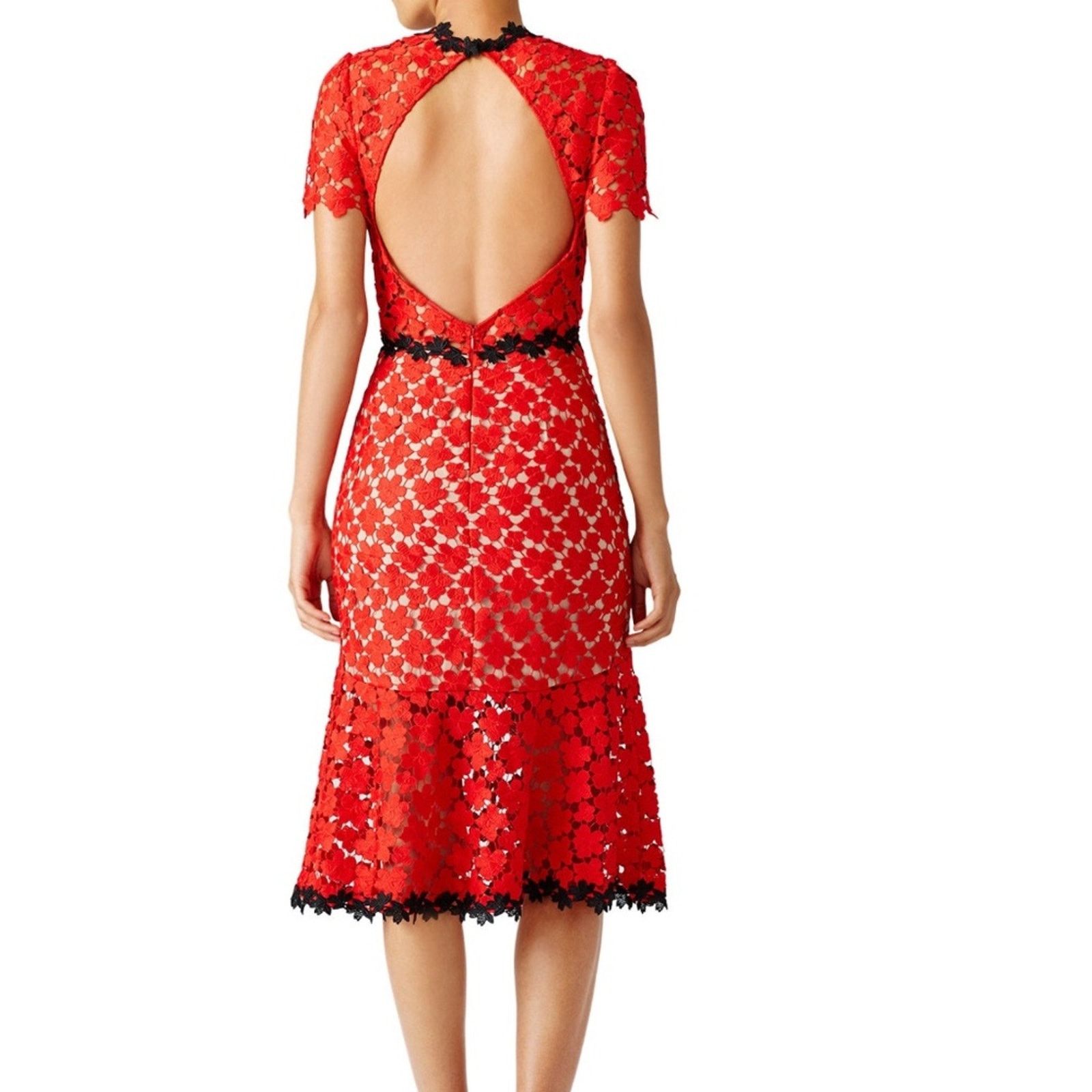 Jil Stuart NWOT Jill Stuart Cherry Lace Midi Dress, Size 0 Size XS / US 0-2 / IT 36-38 - 2 Thumbnail