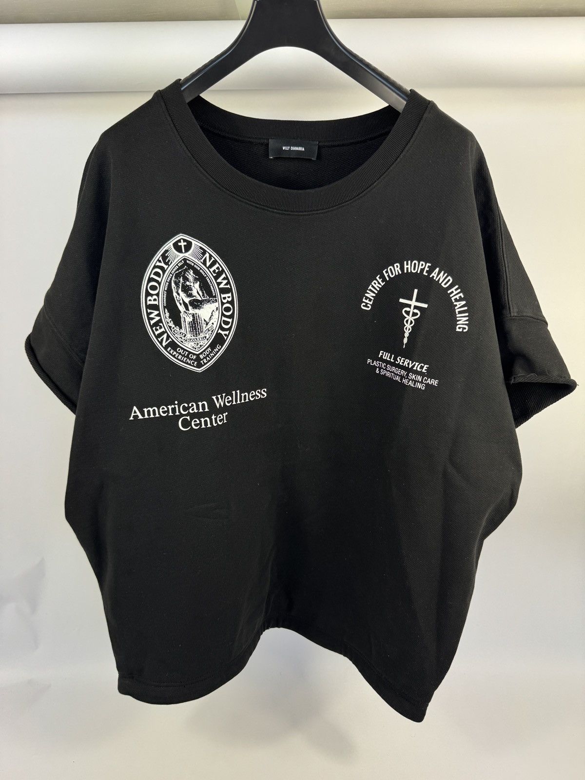 Willy Chavarria AMERICAN WELLNESS CENTRE PRINT OVERSIZED SWEATER Size US L / EU 52-54 / 3 - 1 Thumbnail