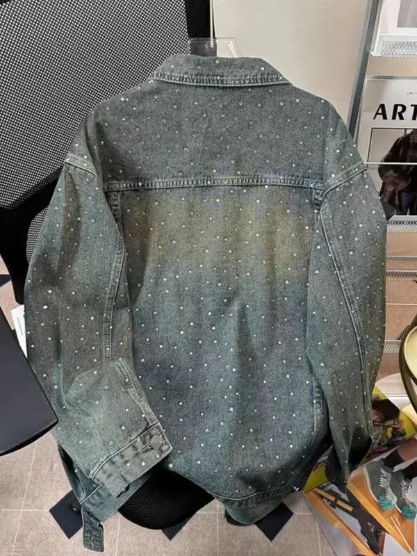 VIBE Vintage Street Spot Loose Casual Workwear Denim Jacket Size US M / EU 48-50 / 2 - 4 Thumbnail