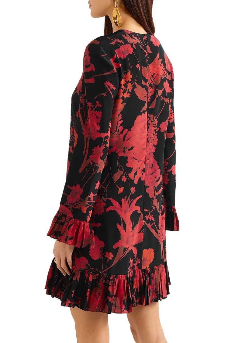 Valentino o1y0326 Mini Dress in Red/Black Size S / US 4 / IT 40 - 3 Thumbnail