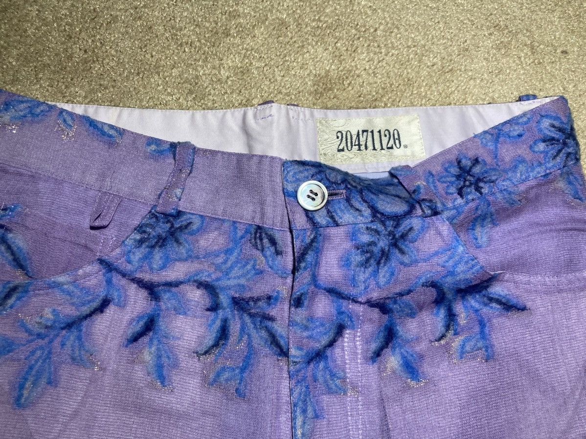 20471120 SS1999 20471120 Secret Flower Garden Floral Lavender Pants M Size US 30 / EU 46 - 6 Thumbnail