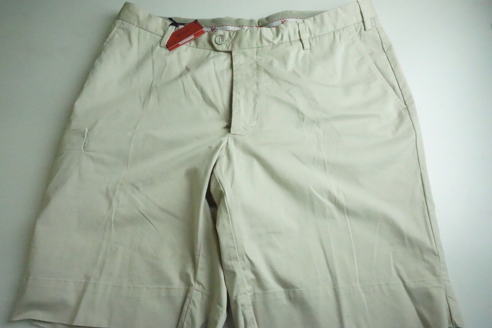 image of Isaia Napoli Sportivo Tinto Cotton Blend Light Brown Shorts, Men's (Size 38)