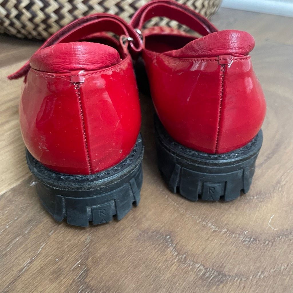 Other Ramon Tenza Red Patent Leather Mary Jane Lug Sole $250 7 Size US 7 / IT 37 - 6 Thumbnail