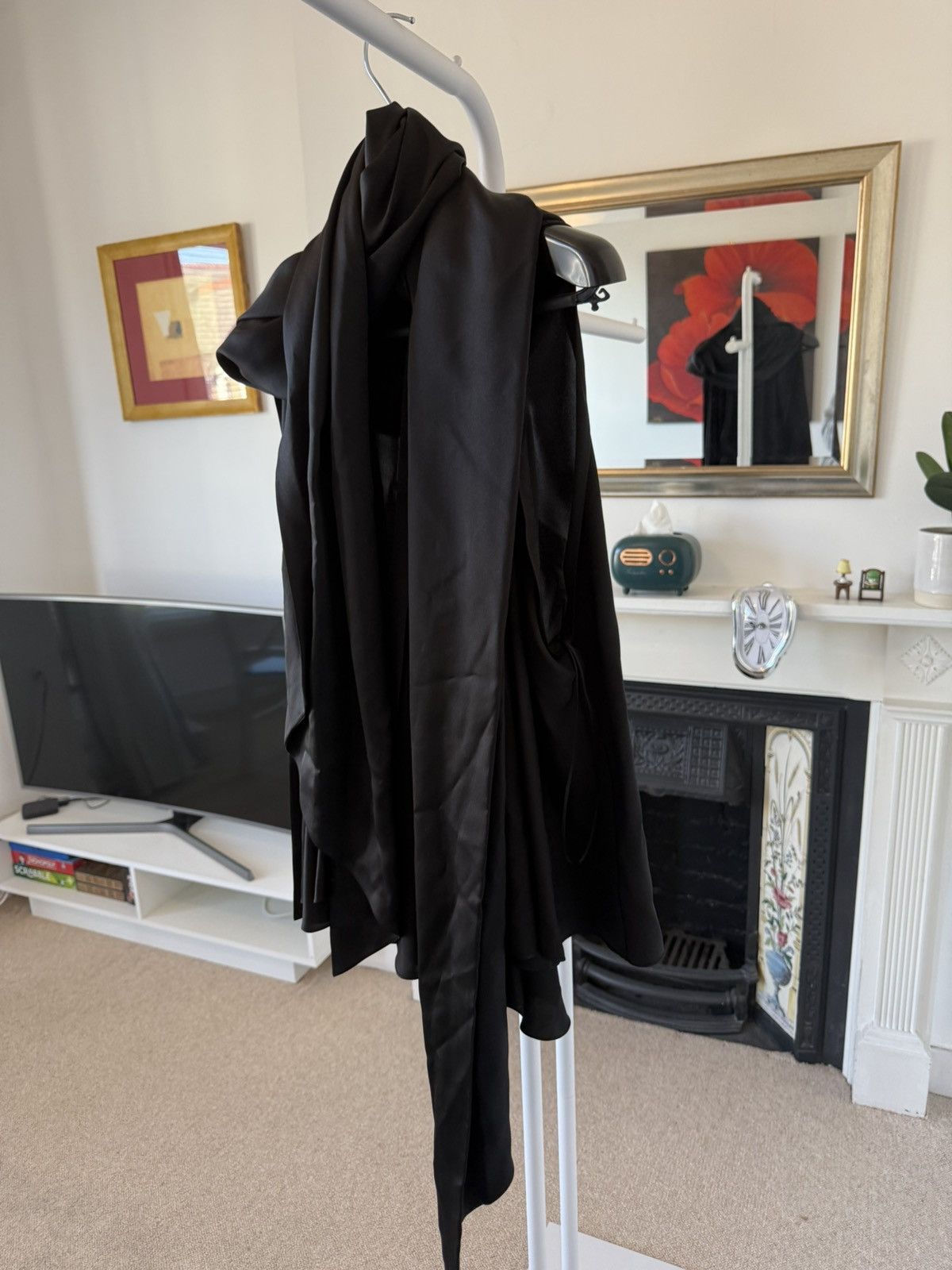 Saint Laurent Paris SS24 Saint Laurent Lavalliere-Neck Top in Silk Satin Size US XS / EU 42 / 0 - 8 Thumbnail
