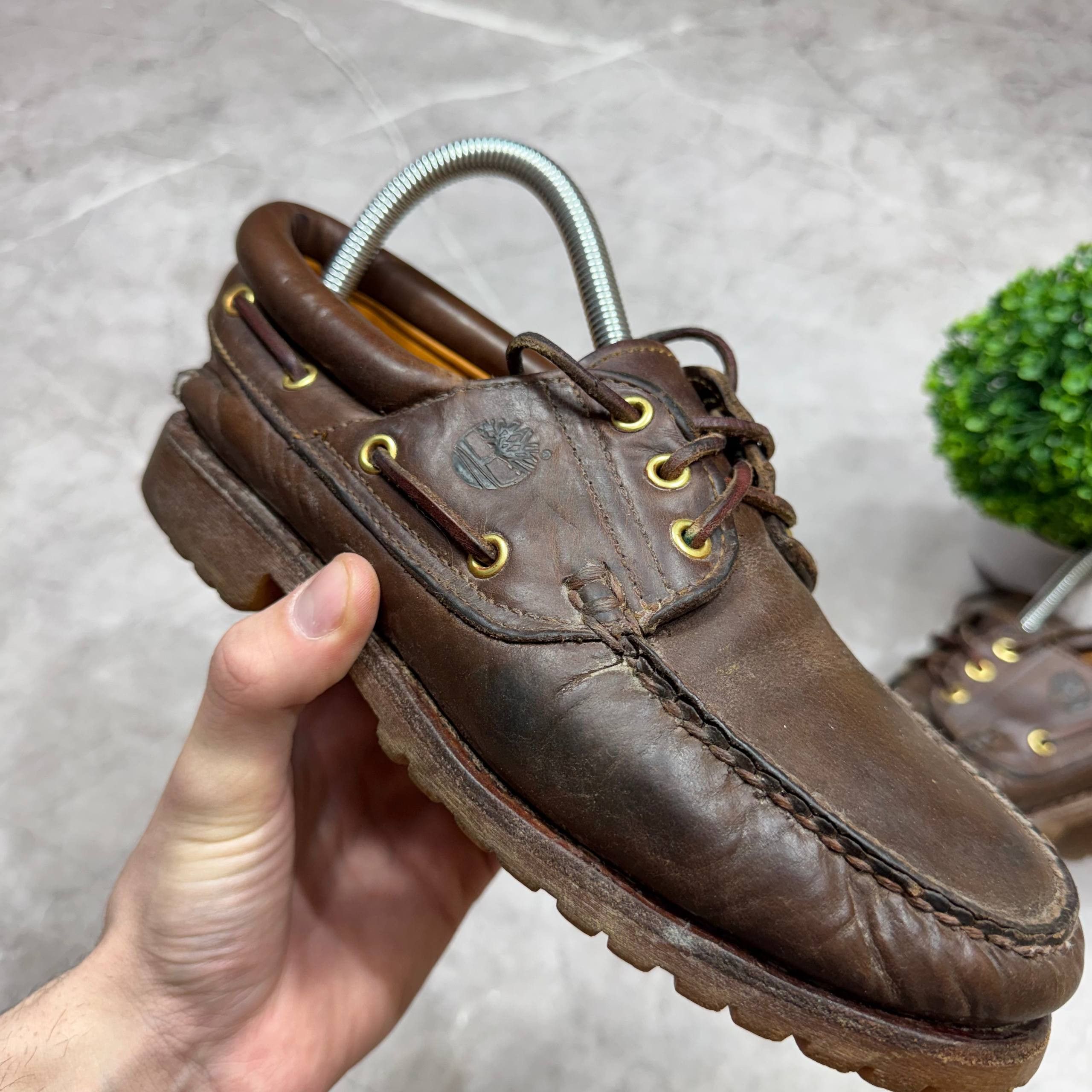 Timberland Vintage 90s Timberland Brown Leather Loafers Size 7W Size US 7 / EU 40 - 11 Thumbnail