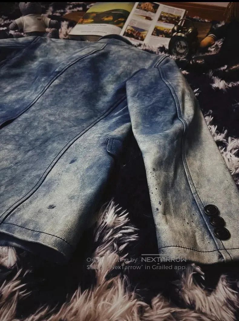 Blue Blue Japan Blue Blue Japan Leather Indigo Blazer Jacket. Size US S / EU 44-46 / 1 - 8 Thumbnail