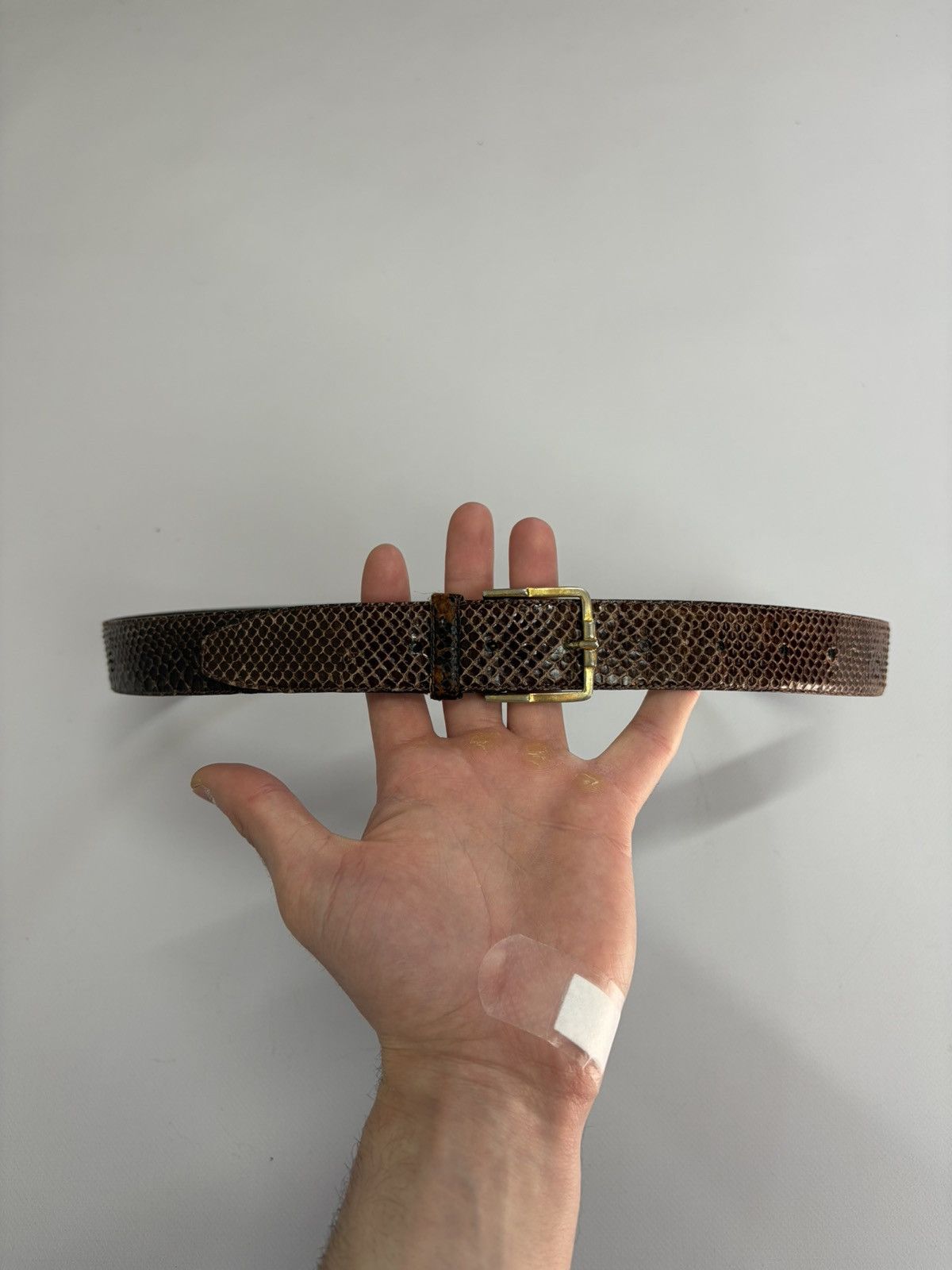 Hysteric Glamour Gothic Leather Belt with Sculpted Metal Panels LGB Vibe Size 32 - 16 Thumbnail