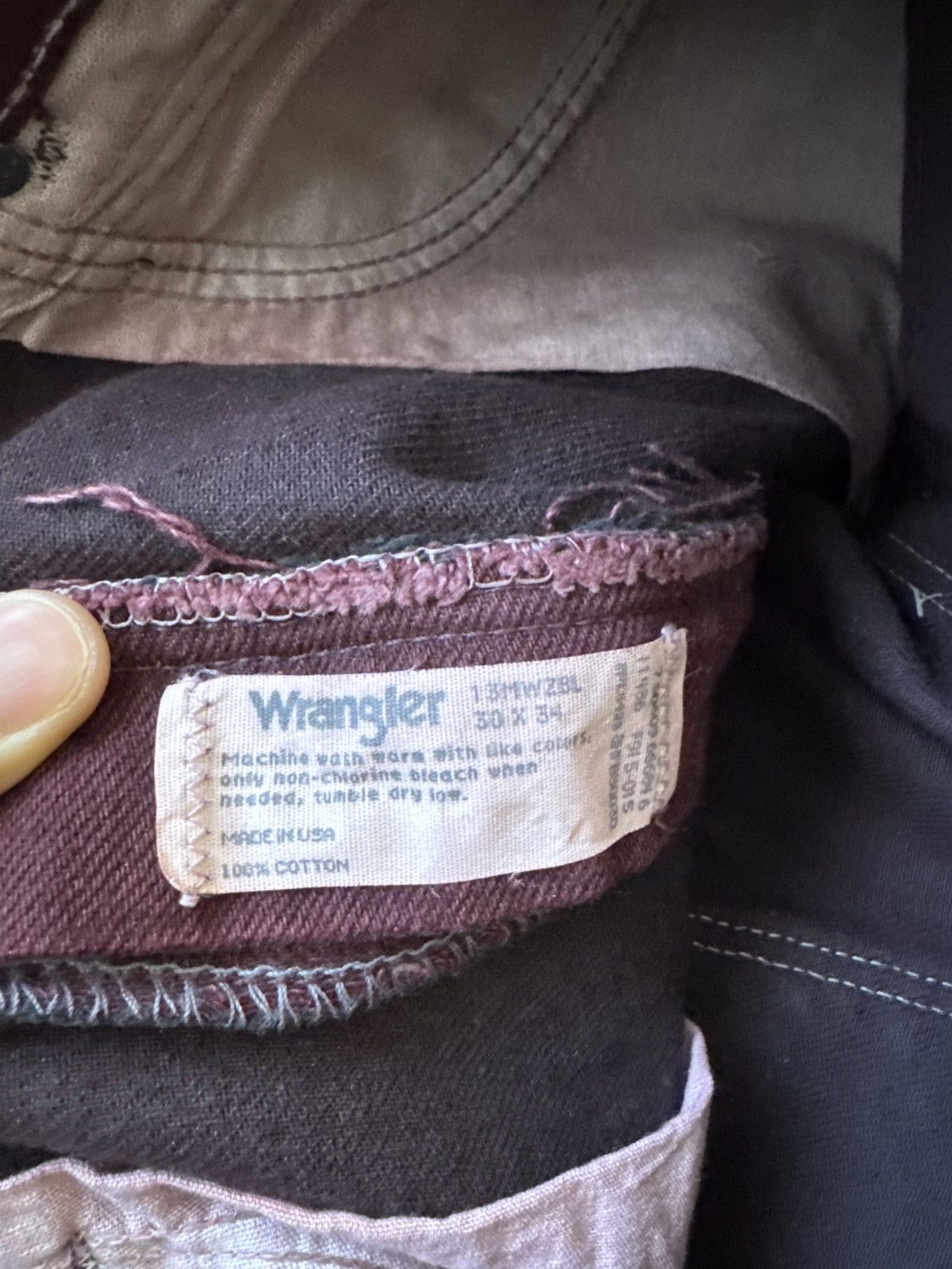 Wrangler Wrangler 13MWZ Pro Rodeo Cowboy Cut Jeans — Burgundy — 30x34 Size US 30 / EU 46 - 4 Thumbnail