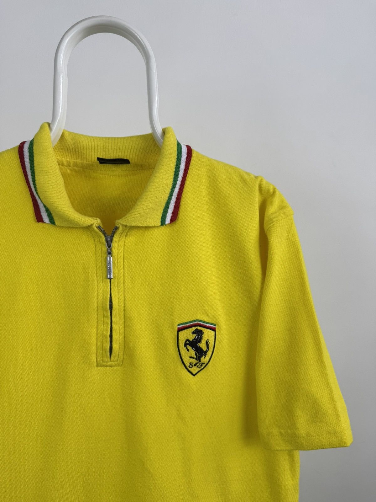 Ferrari Vintage 1999 Ferrari Yellow Zip Polo Shirt Size US M / EU 48-50 / 2 - 2 Thumbnail
