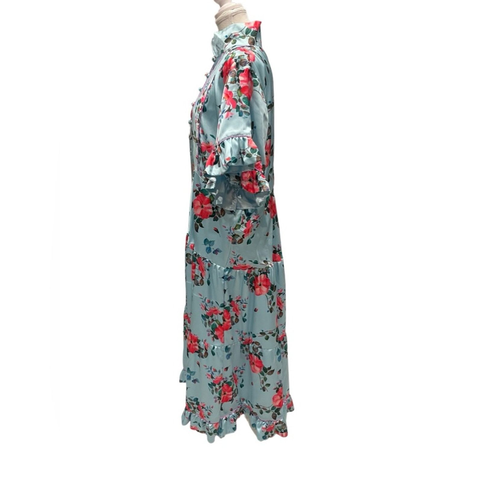 Other SUE SARTOR Womens Neck Floral Print Long Dress Size:XL Size XL / US 12-14 / IT 48-50 - 3 Thumbnail