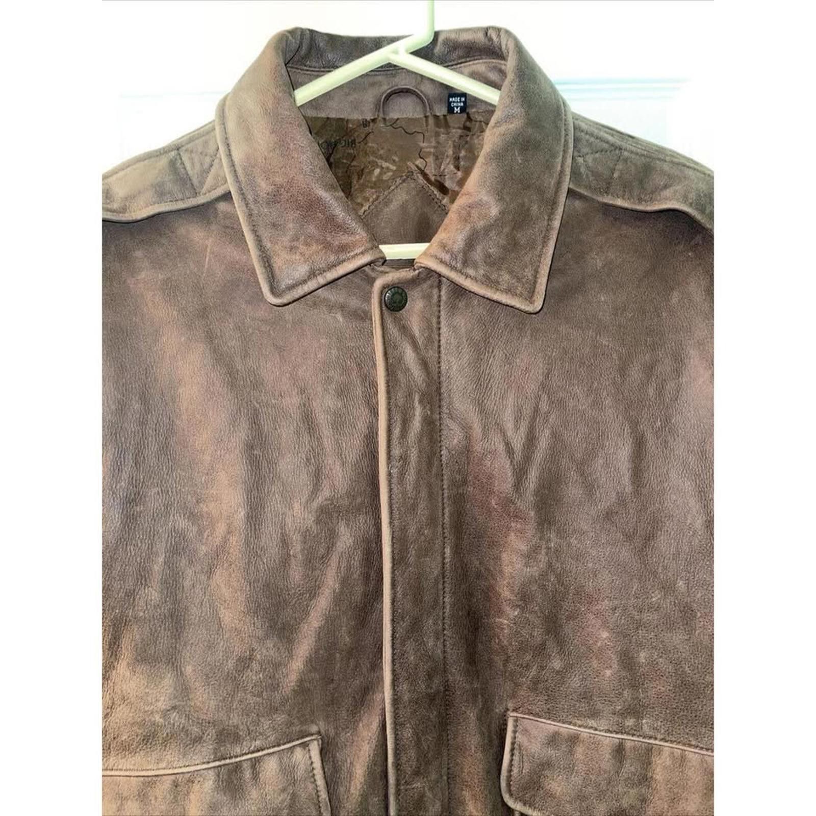 Other Vintage Brown Leather Bomber Jacket Size US M / EU 48-50 / 2 - 3 Thumbnail