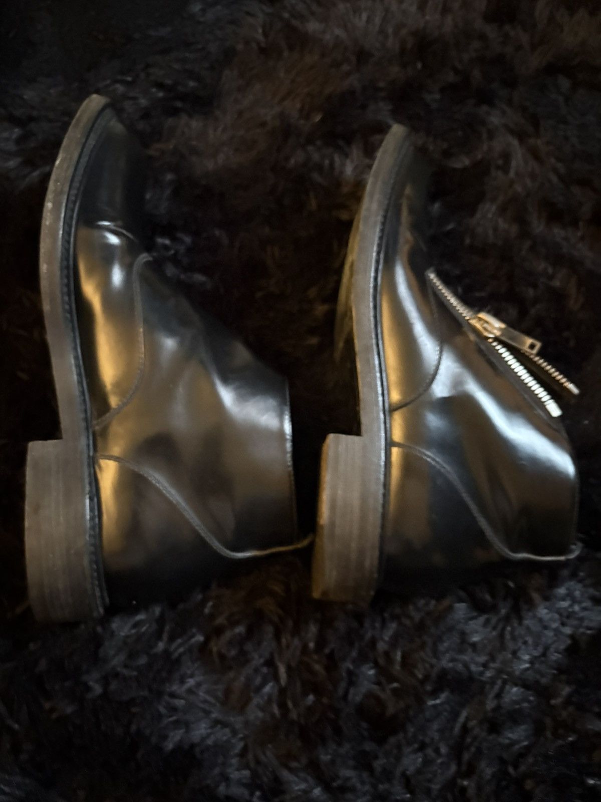 Yves Saint Laurent Saint Laurent Paris Black Leather Side Zip Ankle Boots Size US 7 / EU 40 - 4 Thumbnail