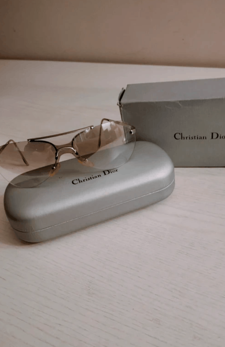 Dior DIOR Sunglasses Mini Aviator Wrap Shield Mask Ski Galliano Size ONE SIZE - 2 Thumbnail