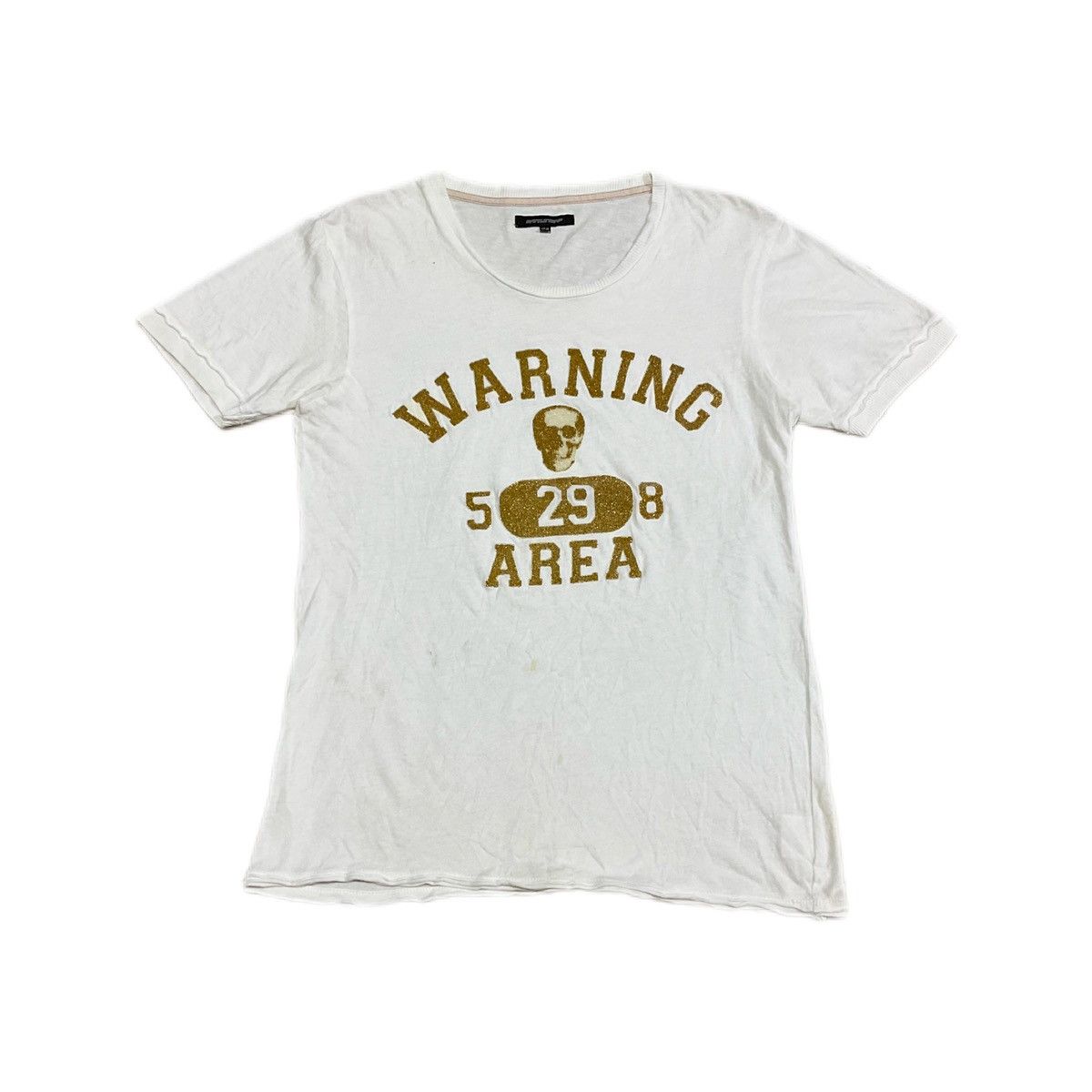 Hysteric Glamour 🔥Sick Y2K Rattle Trap Skull Shirt Warning 5298 Area Size US S / EU 44-46 / 1 - 2 Thumbnail