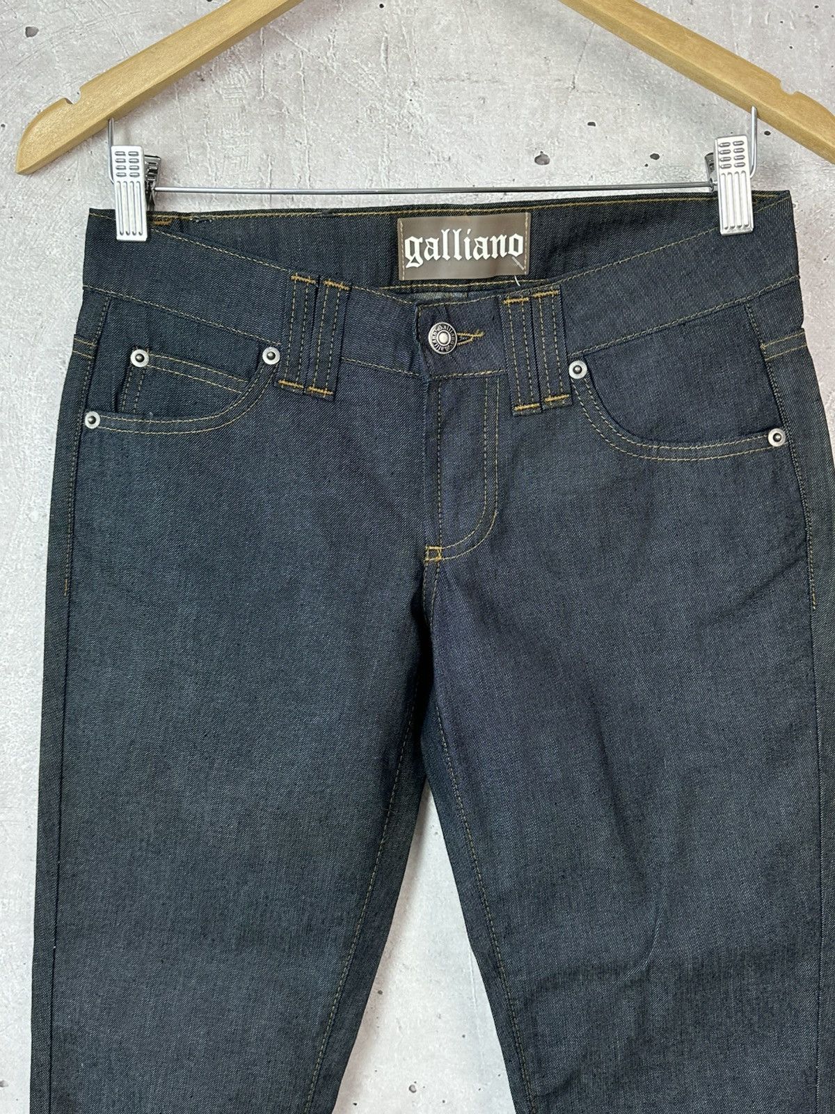 John Galliano NWT Galliano Vintage Made in Italy Dark Grey Women’s Jeans Size 26" / US 2 / IT 38 - 3 Thumbnail