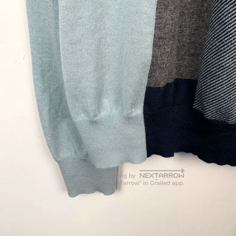 Hermes Hermes Color-blocked cashmere collar zipper long-sleeve sw Size US L / EU 52-54 / 3 - 4 Thumbnail