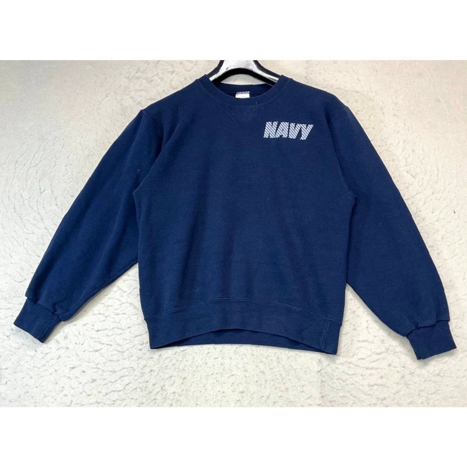 Soffe VINTAGE Soffe NAVY FLEECE Sweatshirt Pullover Size S Crew Neck Men Regular Solid Logo 80s 90s Military USA Made Size US S / EU 44-46 / 1 - 2 Thumbnail