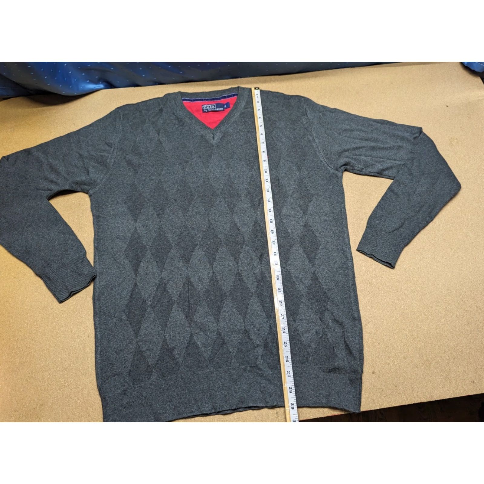 Ralph Lauren VINTAGE Polo Ralph Lauren Argyle Jumper Mens XL Sweater Crew Neck Pullover Size US XL / EU 56 / 4 - 5 Thumbnail