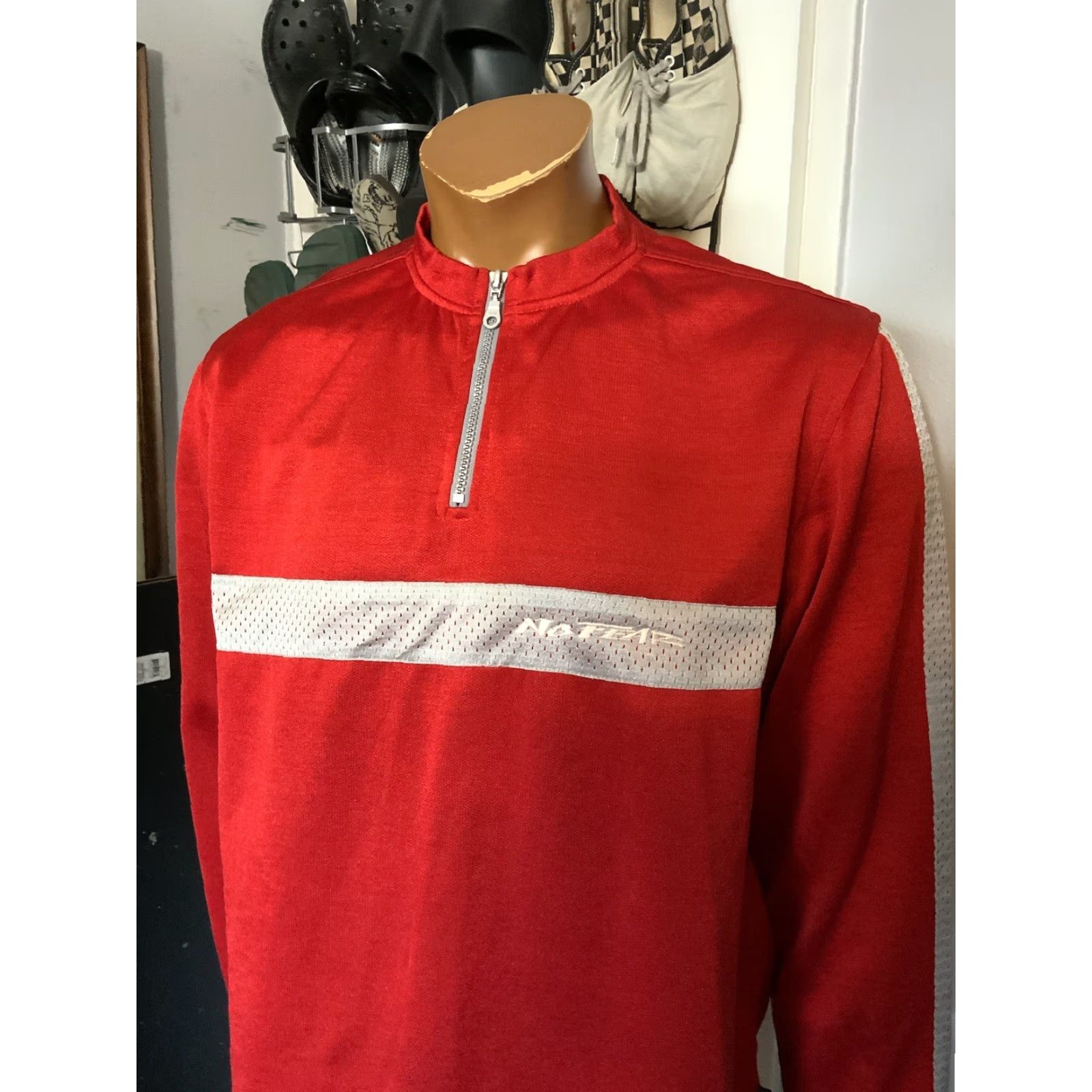 No Fear VINTAGE No Fear Motocross Jersey 1/4 Zip L/S Red XL Mens Glanz Racing BMX Pullover Jersey Size US XL / EU 56 / 4 - 8 Thumbnail