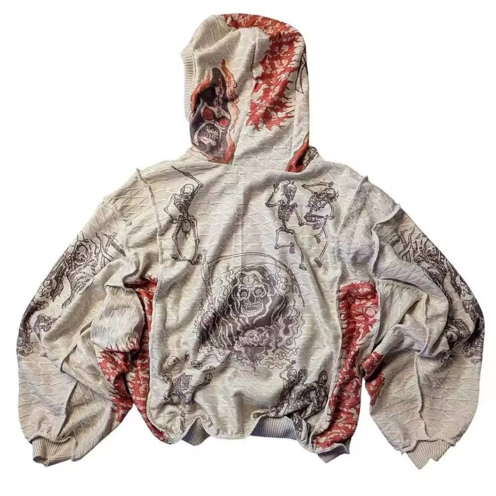 Japanese Brand × Vintage patchwork hoodie Size US L / EU 52-54 / 3 - 4 Thumbnail