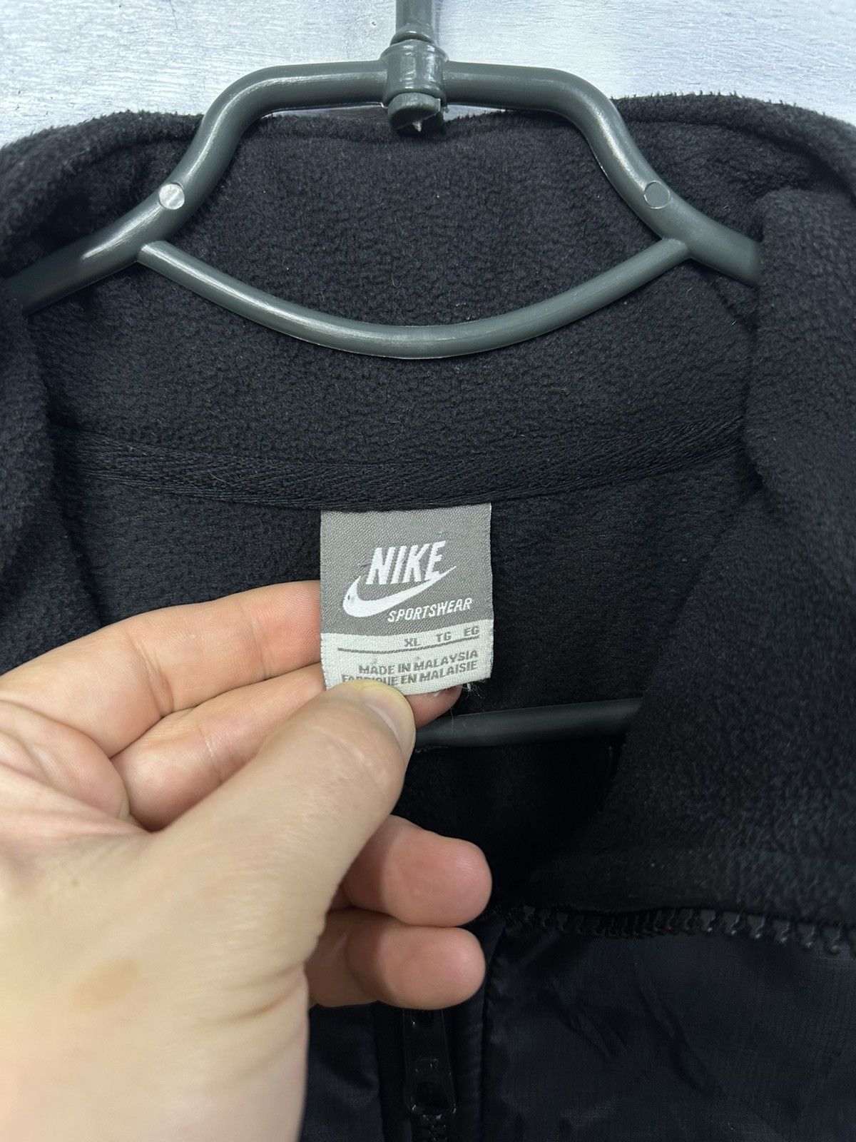 Nike Rare Vintage Jacket Fleece + Nylon Small Swoosh Drill Y2K Size US XL / EU 56 / 4 - 9 Thumbnail