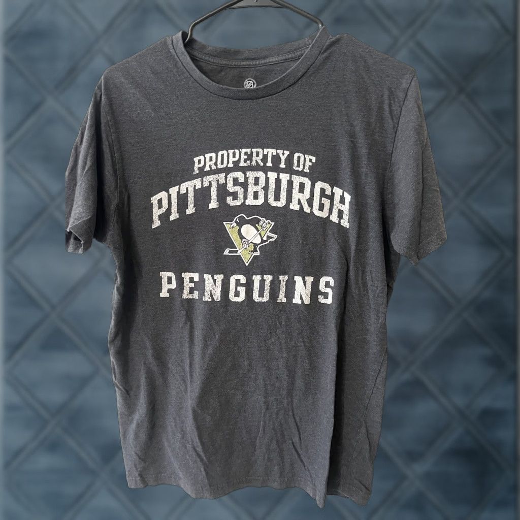 NHL NHL Pittsburgh Penguins T-Shirt Mens M Gray Short Sleeve Crew Neck Graphic Print Logo Sports Hockey Shirt Reguler Men Size US M / EU 48-50 / 2 - 1 Thumbnail
