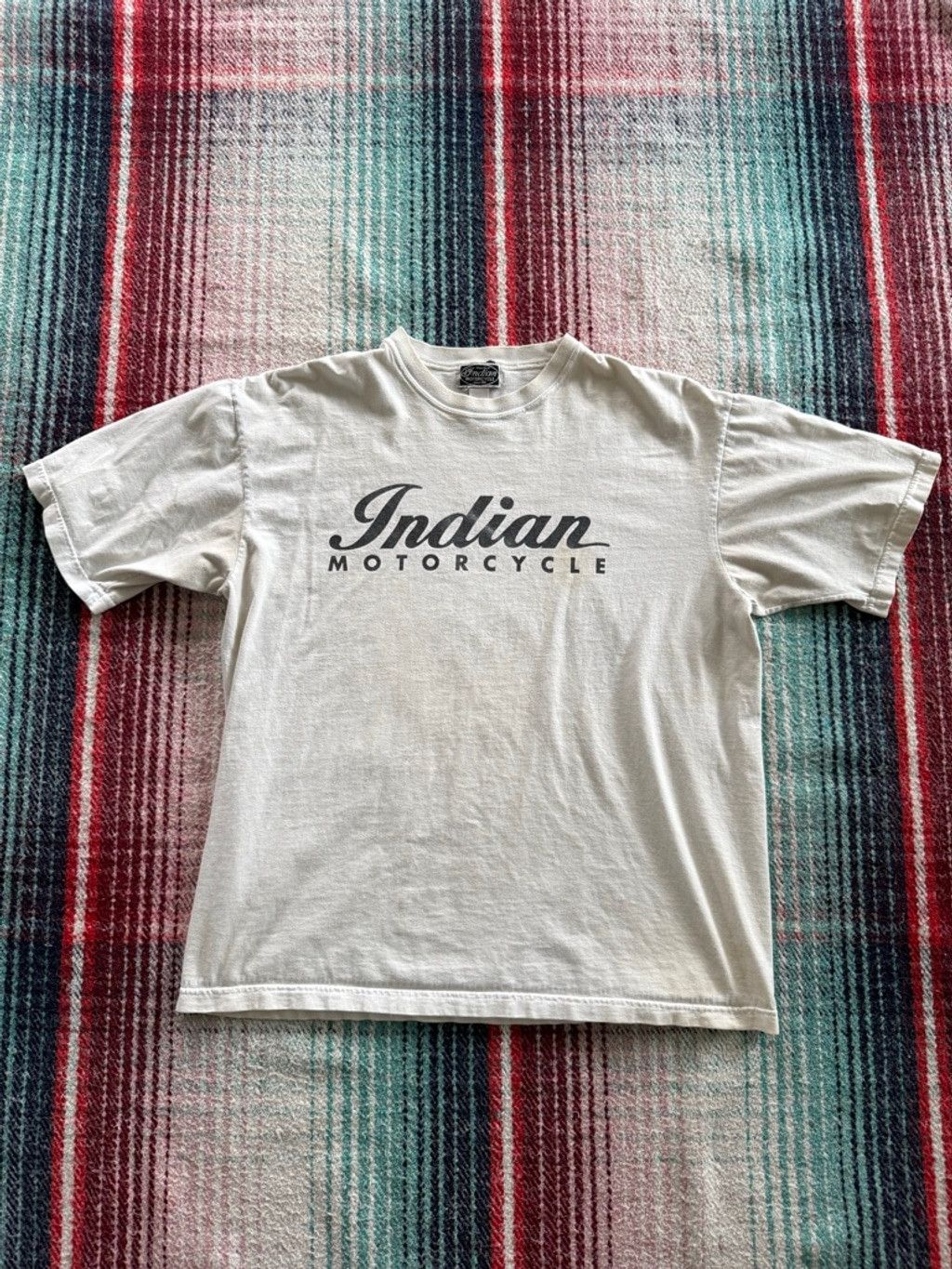 Indian Motorcycle Vintage Distressed Indian Motorcycle White Tee L Size US L / EU 52-54 / 3 - 1 Thumbnail