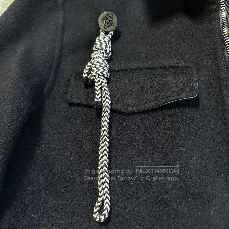 Dior Dior Embroidered Wool Overshirt in Dark Blue . Size US XL / EU 56 / 4 - 1 Thumbnail