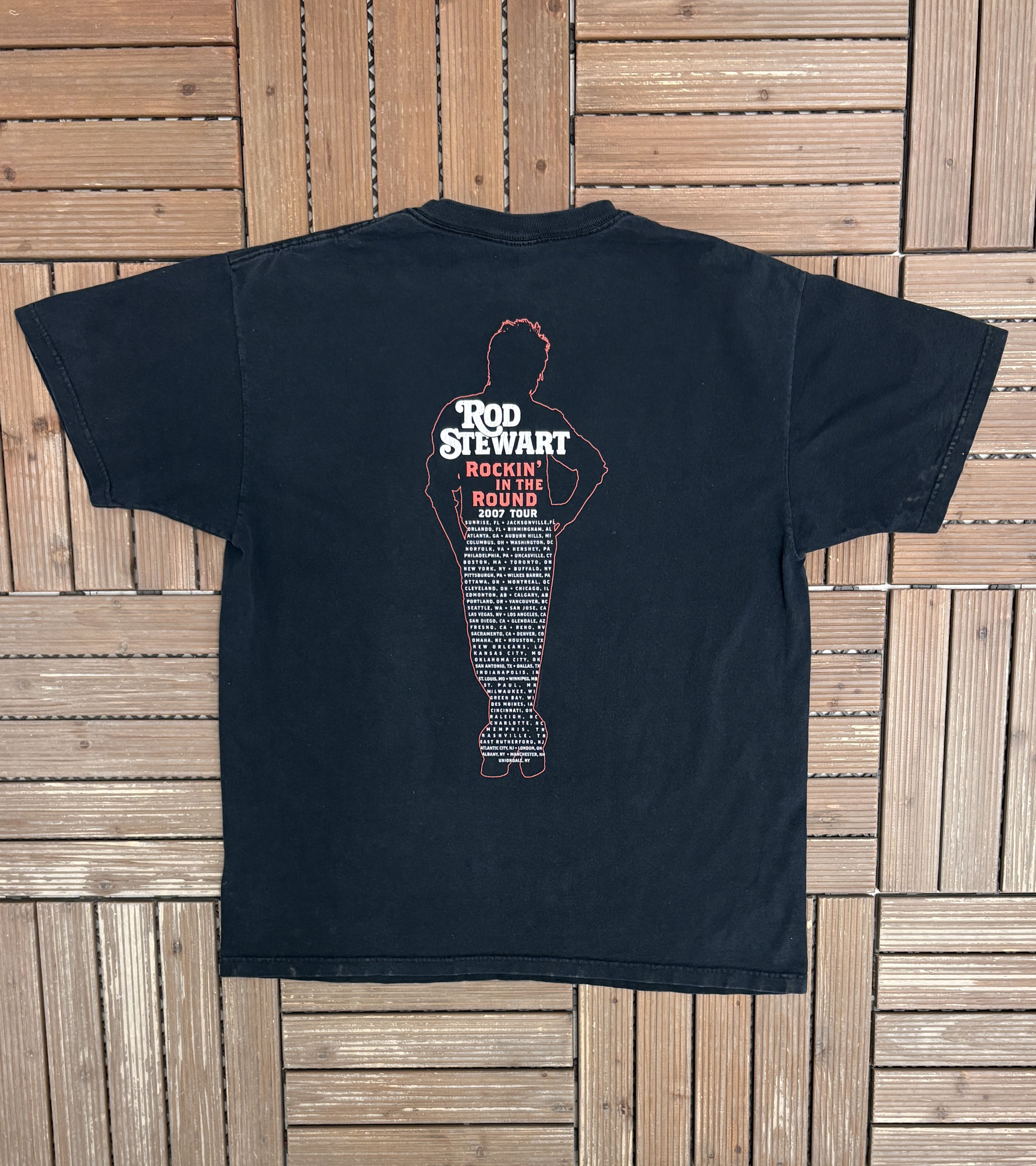Vintage Rod Stewart Rockin' In The Round Vintage Tee Size US XL / EU 56 / 4 - 4 Thumbnail