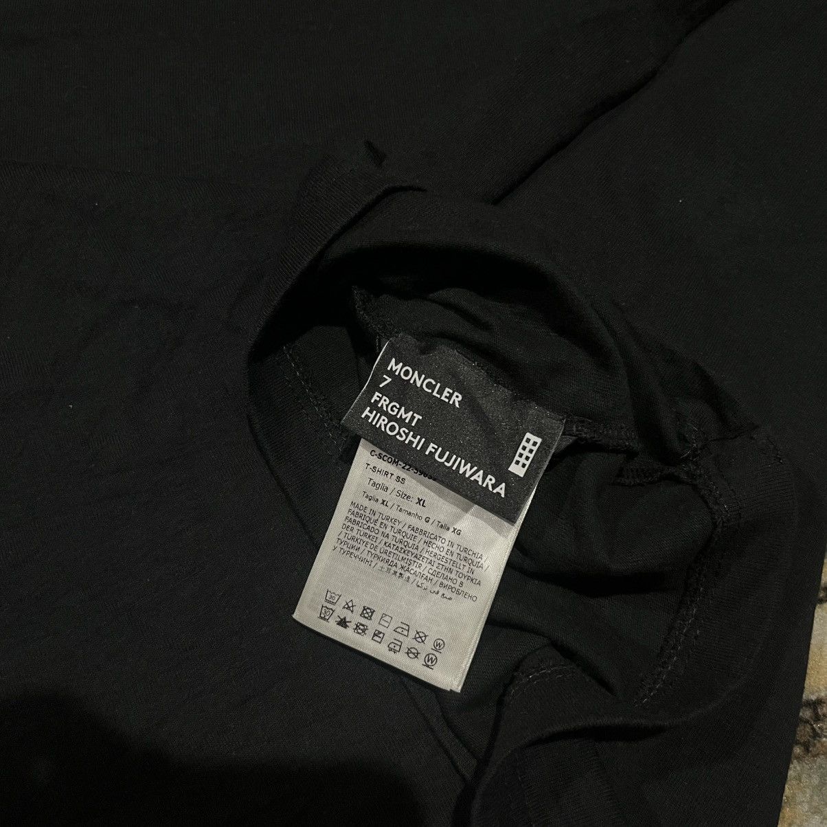 Fragment Design × Moncler Moncler Frgmt Hiroshi Fujiwara T Shirt Front and Back Print Size US XL / EU 56 / 4 - 7 Thumbnail
