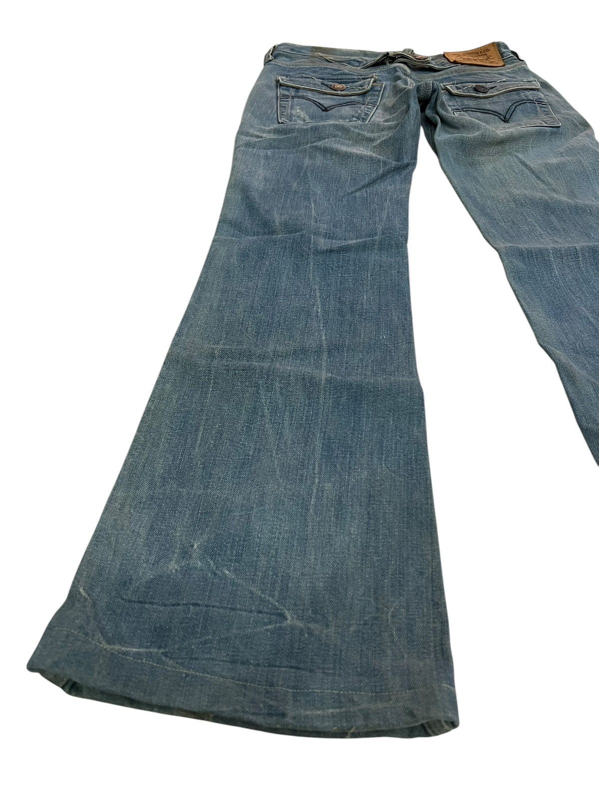 Levi's × Levi's Vintage Clothing 🌈90’s Style Levis Lot 907 Distress Mud Wash Flare Jean Japan Size US 28 / EU 44 - 9 Thumbnail