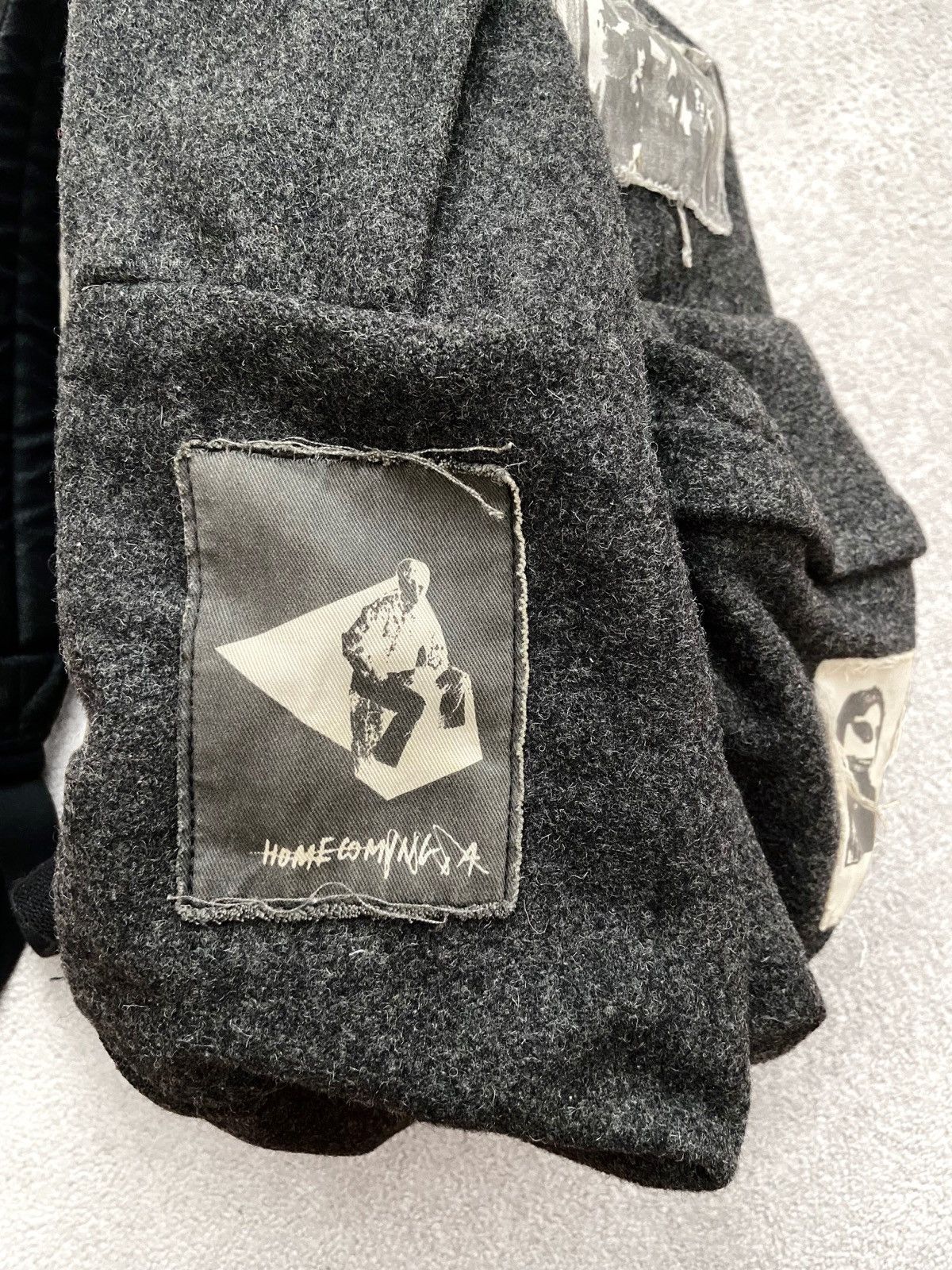 Eastpak × Raf Simons Raf Simons × Eastpak FW08 grey wool patches backpack Size ONE SIZE - 7 Thumbnail