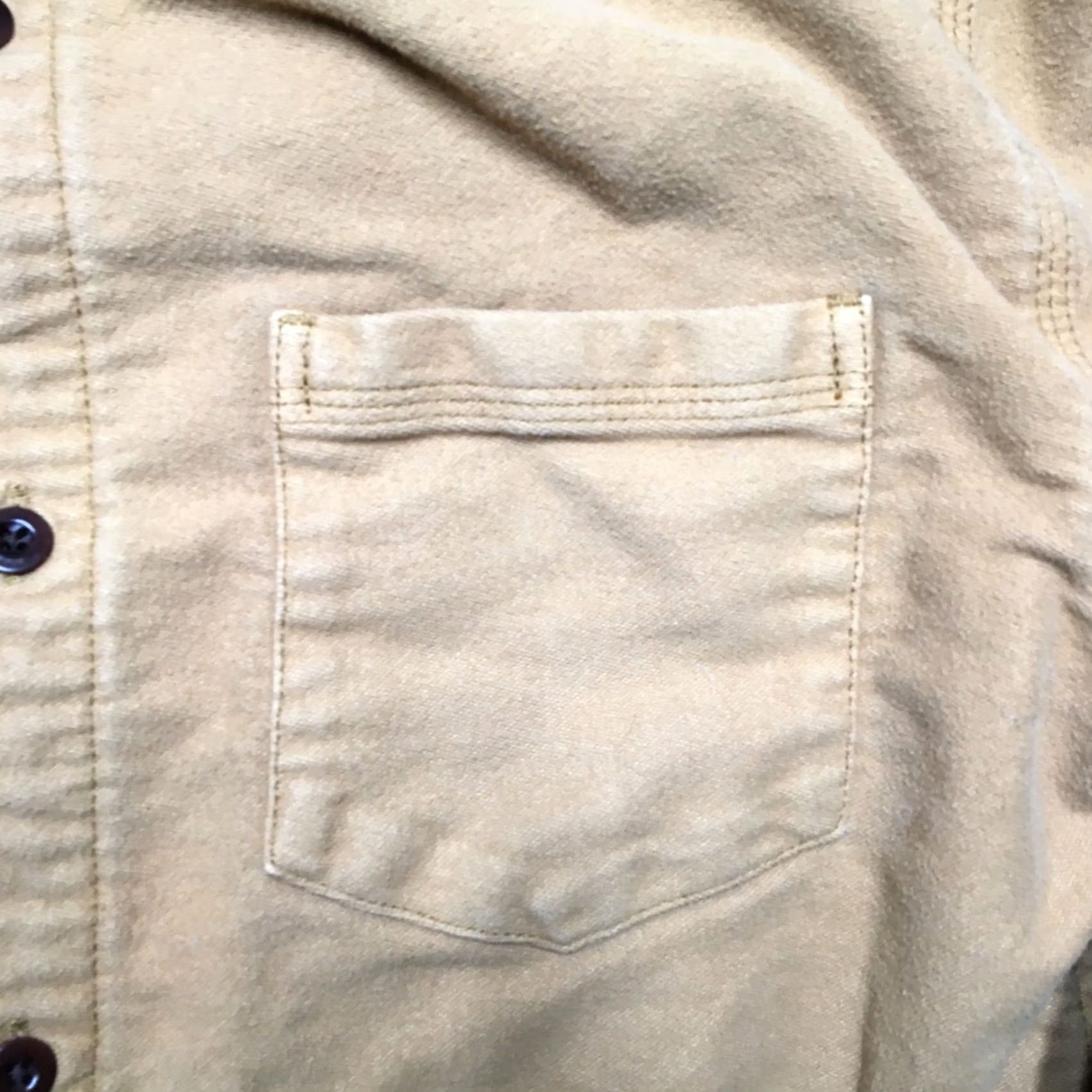 Outerknown OUTERKNOWN Chamois Flannel Shirt Men M Gold Heavyweight Button Surf Beach Long Sleeve Collared Pocketed Button-Up Vintage: No Size US M / EU 48-50 / 2 - 4 Thumbnail