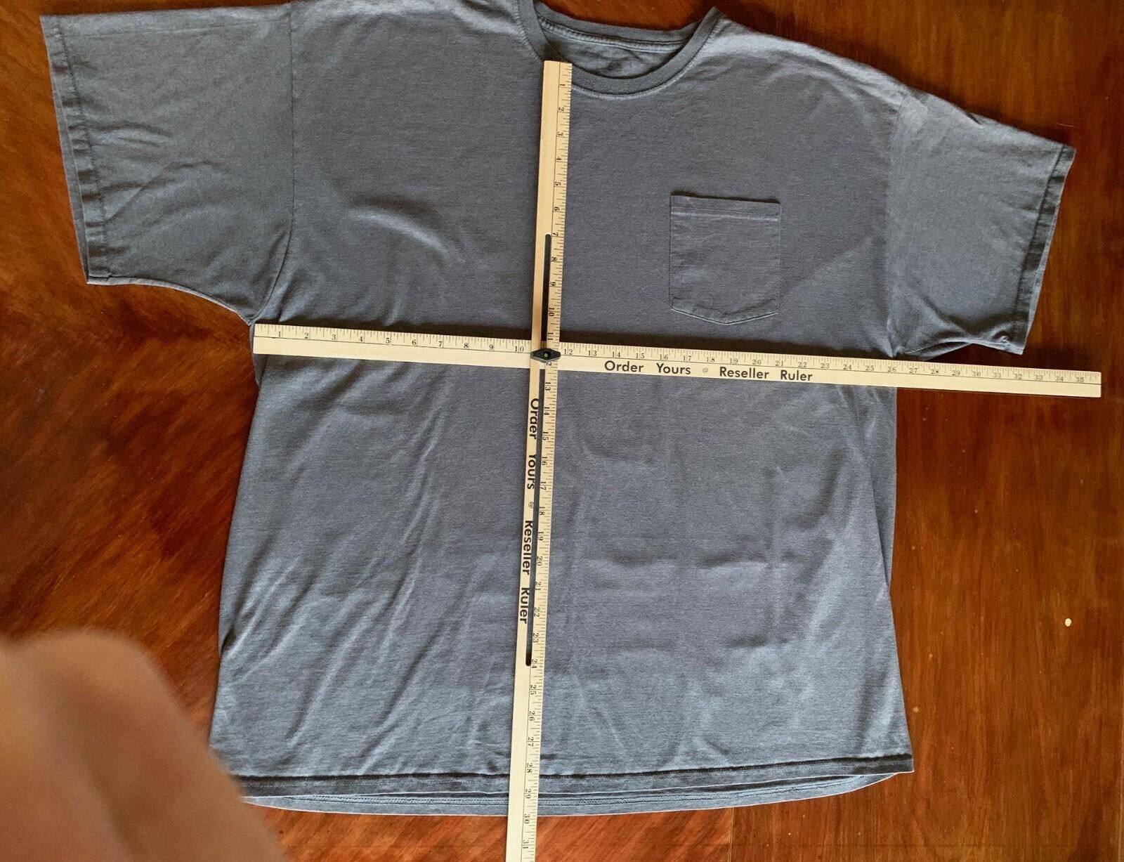 Fruit Of The Loom Men's 3XL Fruit of the Loom Gray Cotton Blend Pocket T-Shirt Size US XXL / EU 58 / 5 - 3 Thumbnail