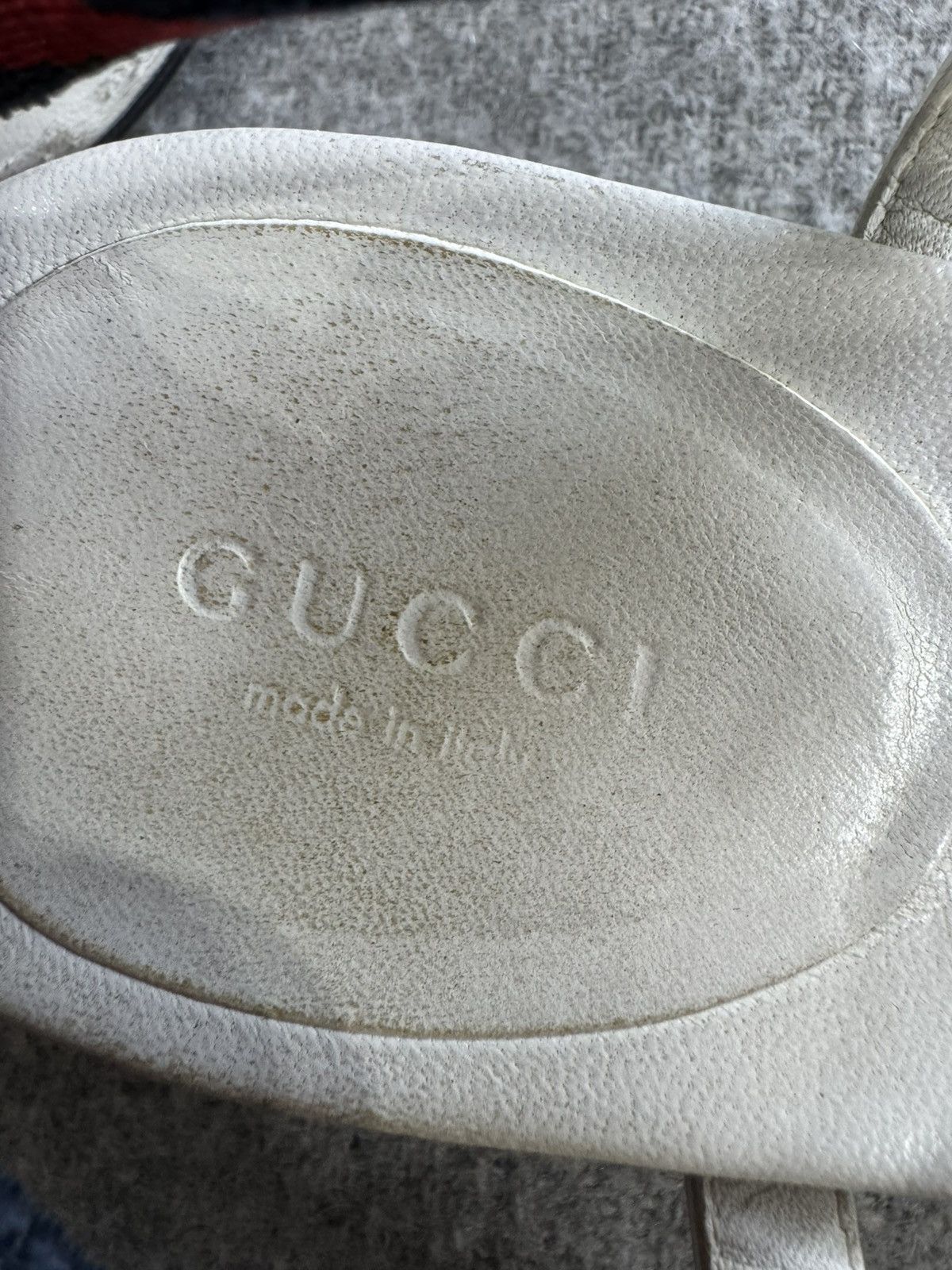 Gucci Gucci Leather Web Accent Leather T-Strap Wedge Sandals 40 Size US 10 / IT 40 - 5 Thumbnail