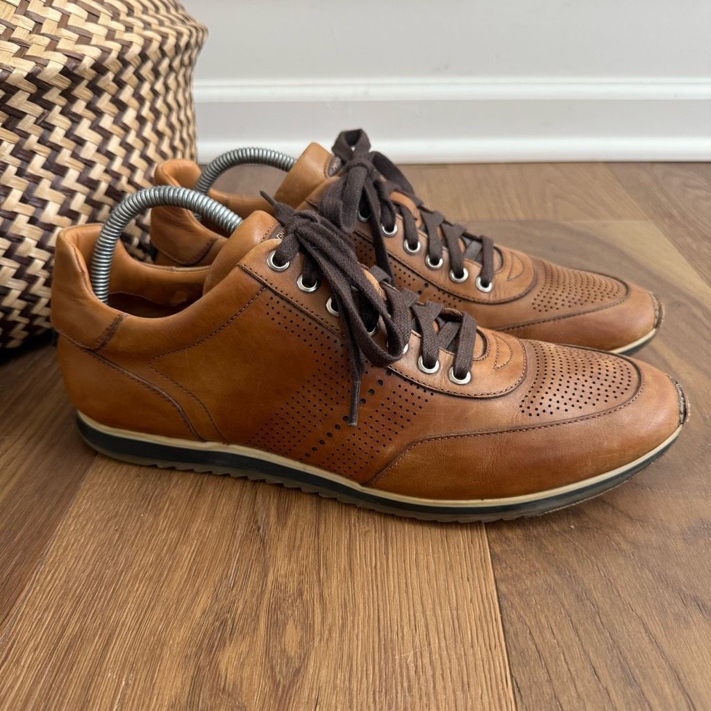 Magnanni Magnanni Lizandro Leather Athletic Trainer Cuero Tan Brown $ Size US 9 / EU 42 - 1 Thumbnail