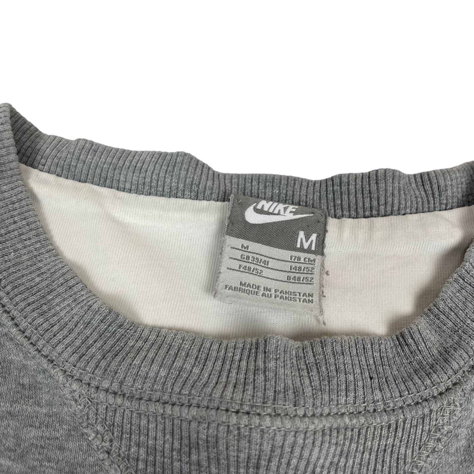 Nike × Vintage Nike Men's Heather Gray Crew Neck Fleece Lined Sweatshirt M Size US M / EU 48-50 / 2 - 8 Thumbnail