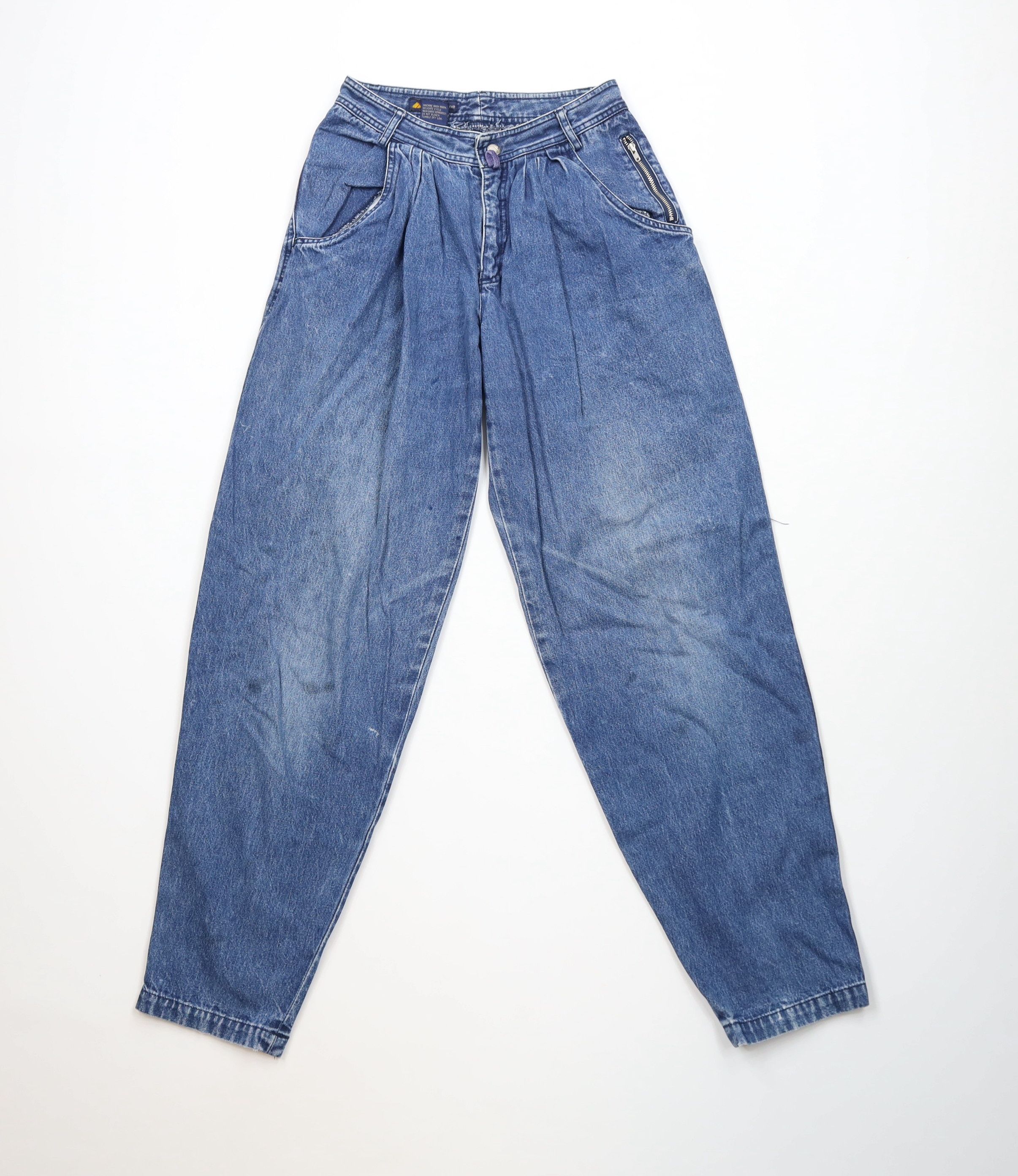 Vintage Vintage 90s Streetwear High Waisted Pleated Tapered Jeans Size 28" / US 6 / IT 42 - 1 Thumbnail