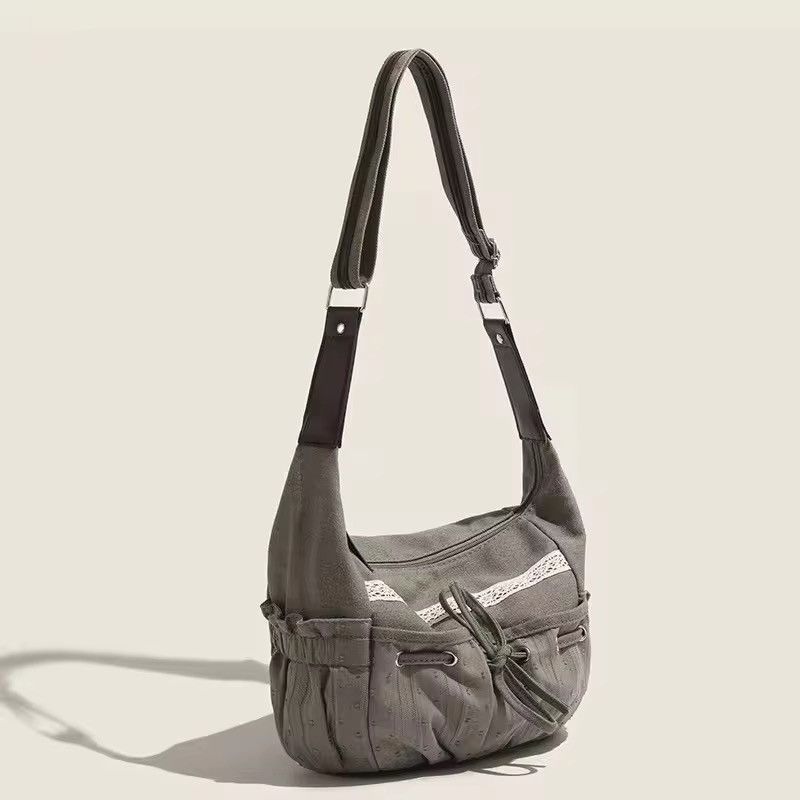 Other Bow Canvas Drawstring Shoulder Bags Size ONE SIZE - 4 Thumbnail