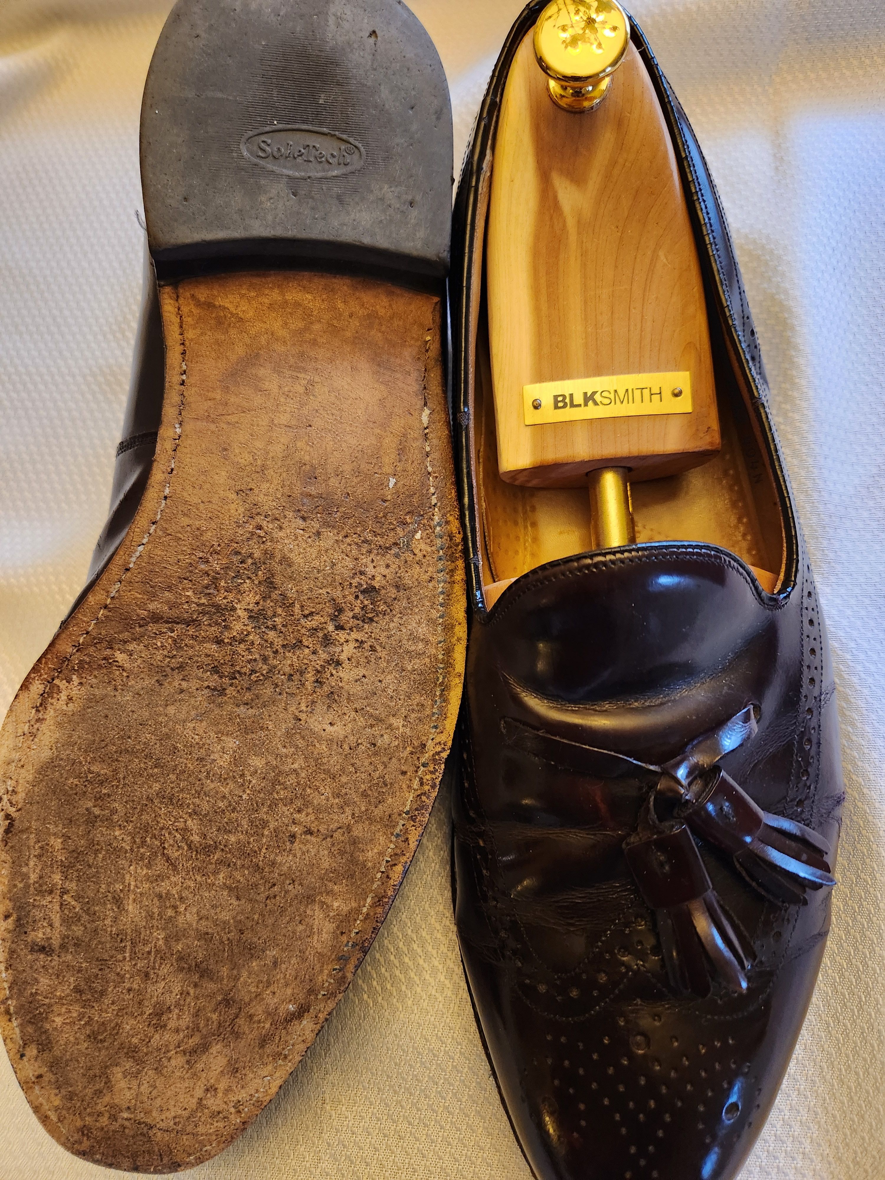 Johnston & Murphy Optima Wing Tip Tasseled Slip-On Shoes Size US 11 / EU 44 - 3 Thumbnail