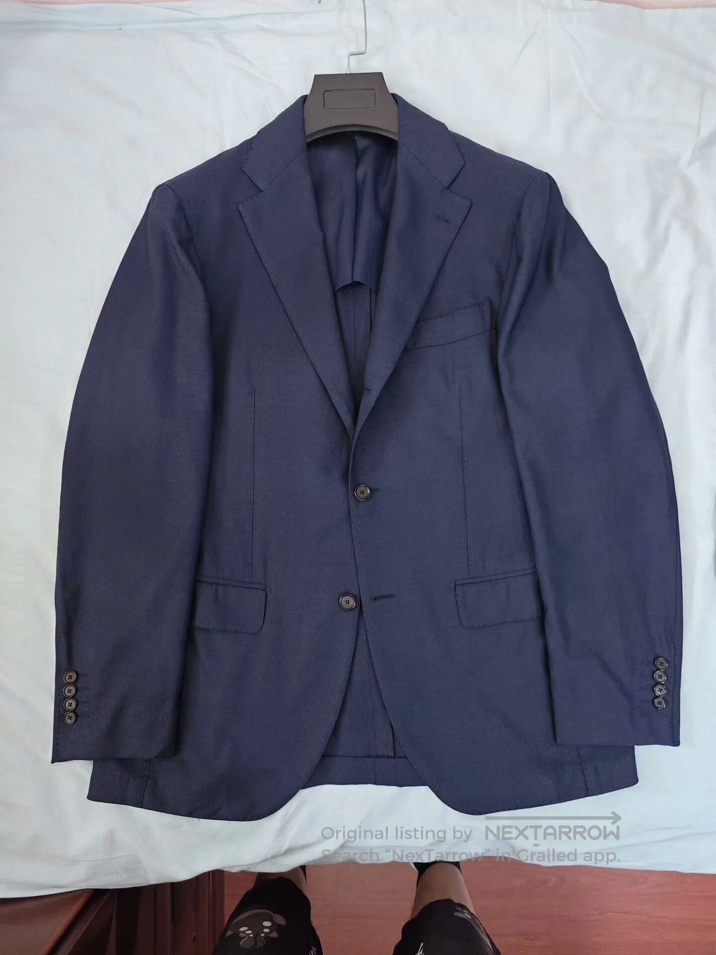 Ring Jacket Navy Wool Silk Blend Suit Jacket. Size US M / EU 48-50 / 2 - 5 Thumbnail