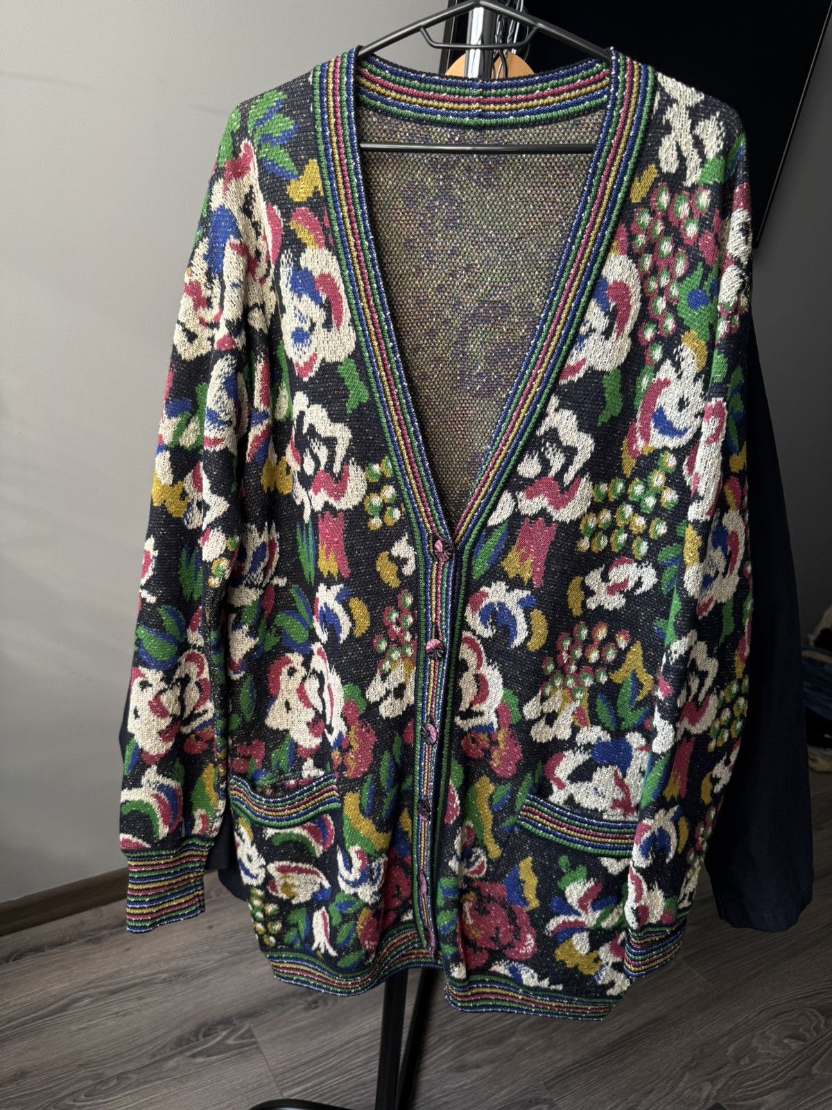 Missoni × Vintage Missoni Vintage 1990 floral knitted cardigan Size L / US 10 / IT 46 - 1 Thumbnail