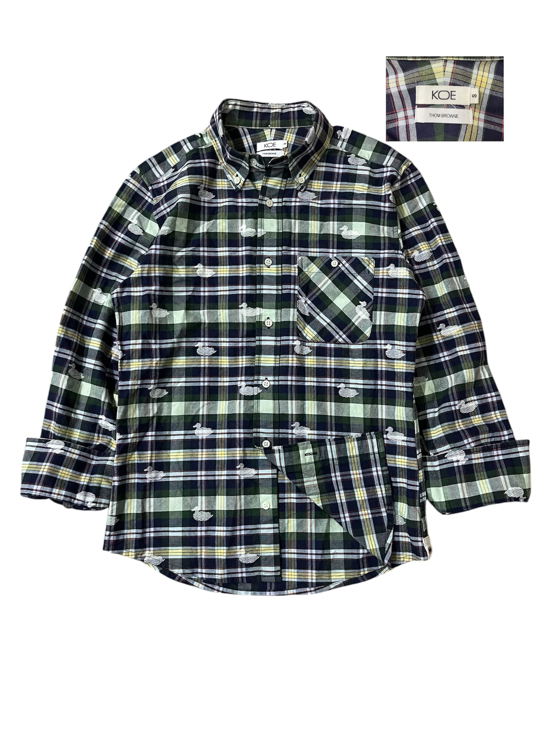 Thom Browne Koe x Thom Browne LongSleeve Checked Duck Shirt Size US S / EU 44-46 / 1 - 1 Thumbnail