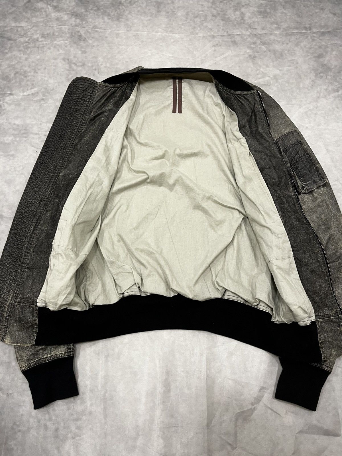 Rick Owens Rick Owens Drkshdw Rare Wet Asphalt MA-1 Bomber Jacket Size US S / EU 44-46 / 1 - 7 Thumbnail