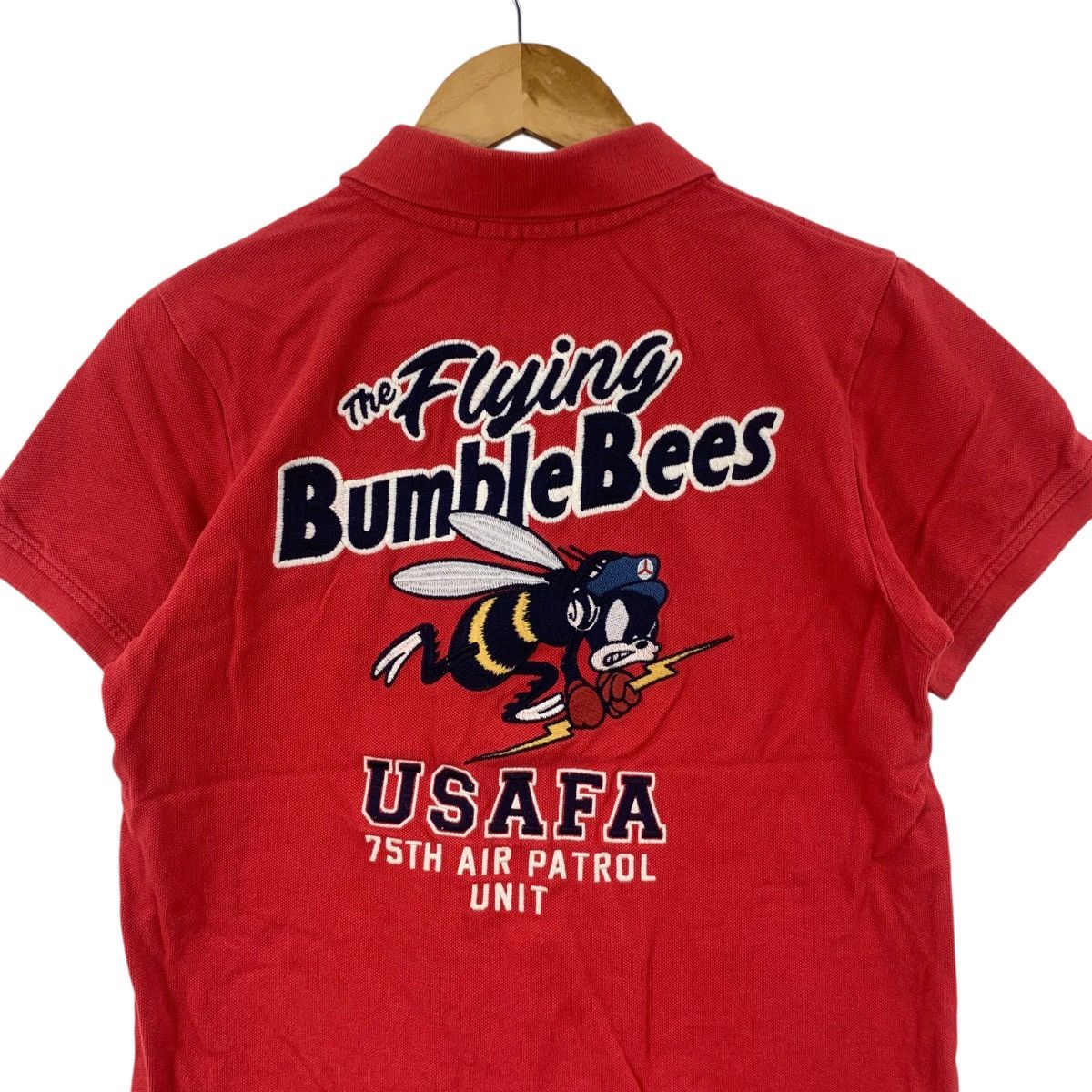 Avirex AVIREX USAF Air Patrol Unit Bumblebees USA Polo Tee Shirt Size L / US 10 / IT 46 - 9 Thumbnail