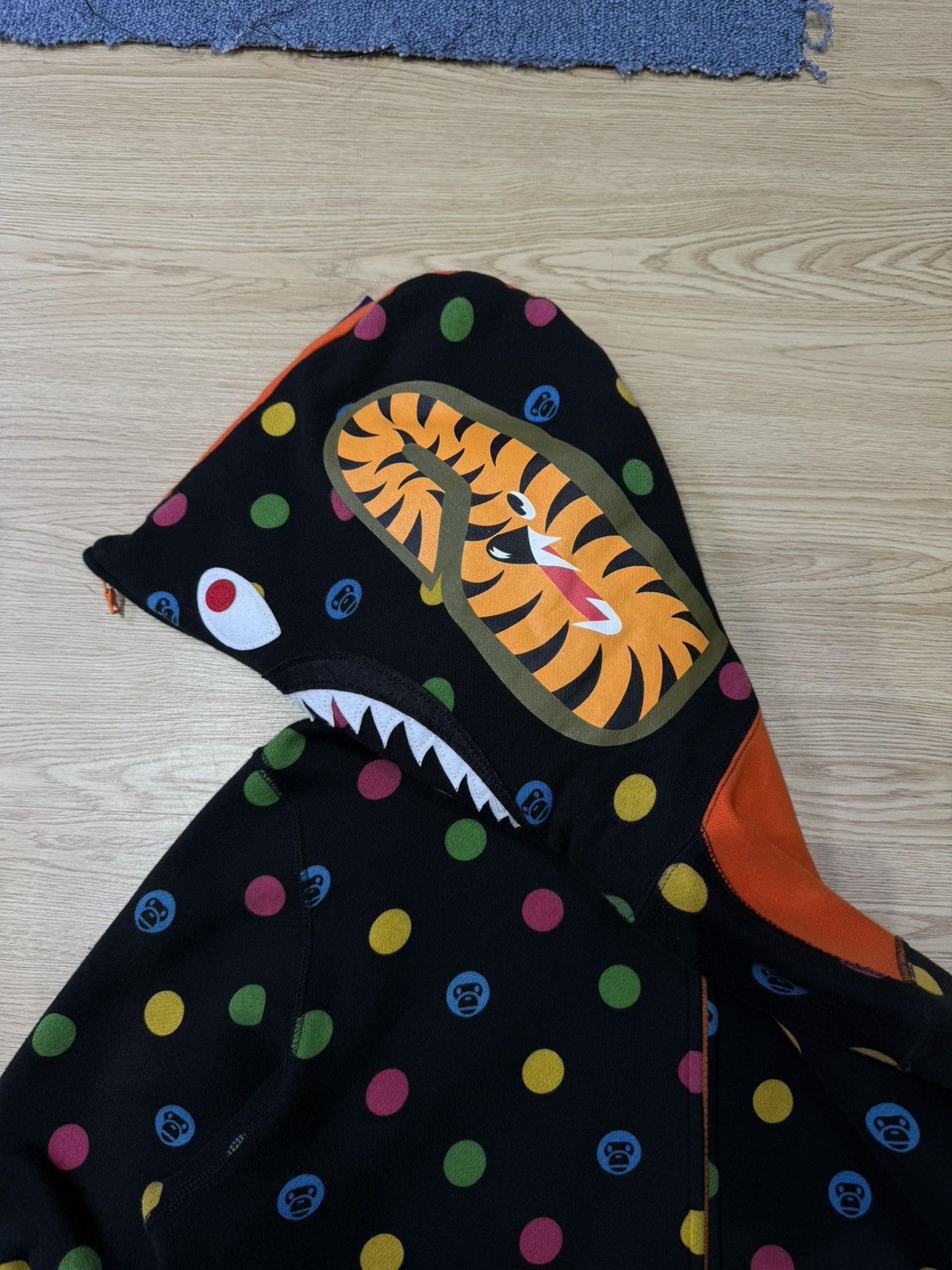 Vintage 90’s BATHING APE BAPE NEON WGM RARE SHARKY2K FULL ZIP HOODIE Size US M / EU 48-50 / 2 - 6 Thumbnail