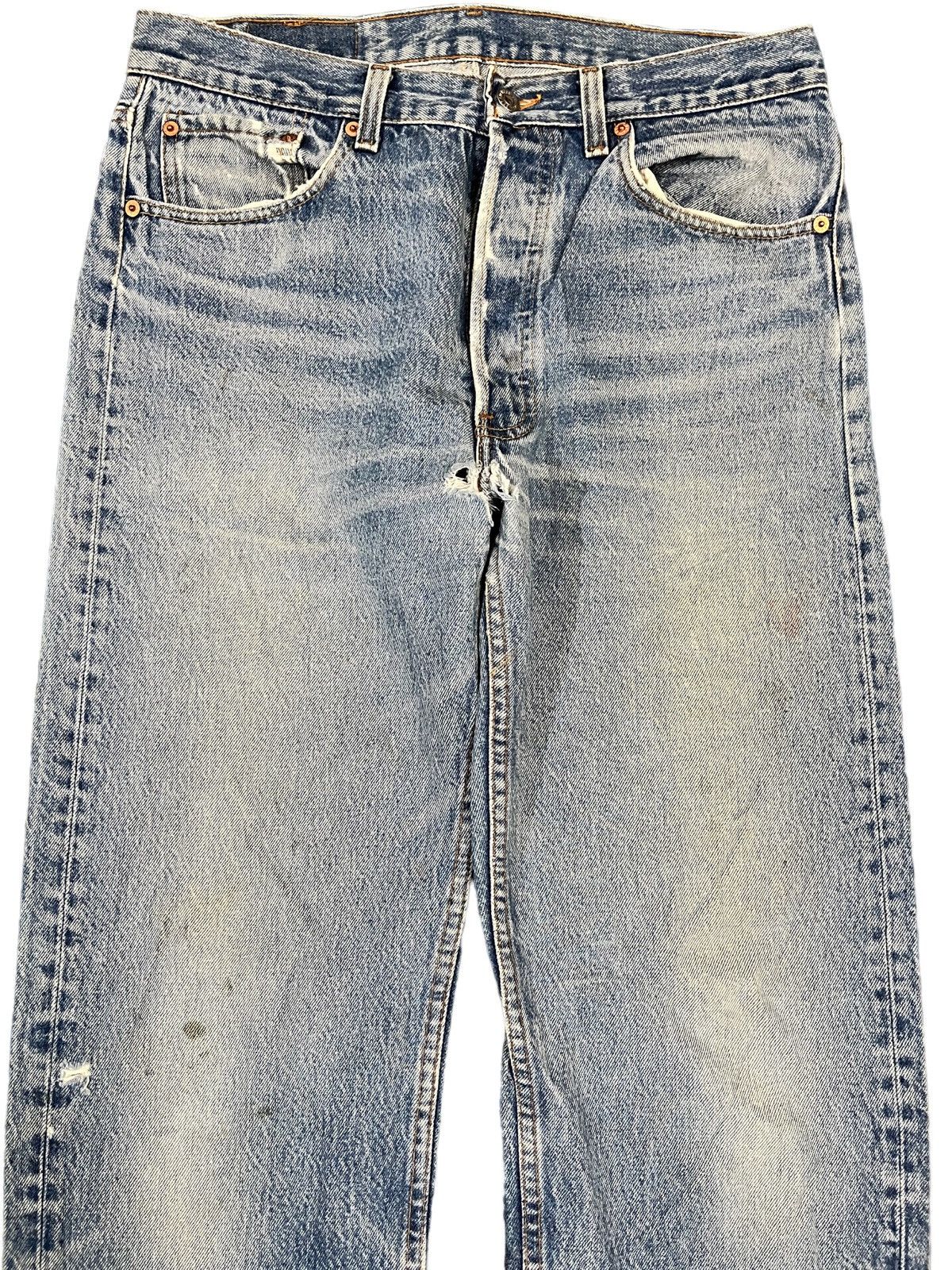 Levi's Vintage Levi’s 80’s 501 Distressed Denim Size US 32 / EU 48 - 2 Thumbnail