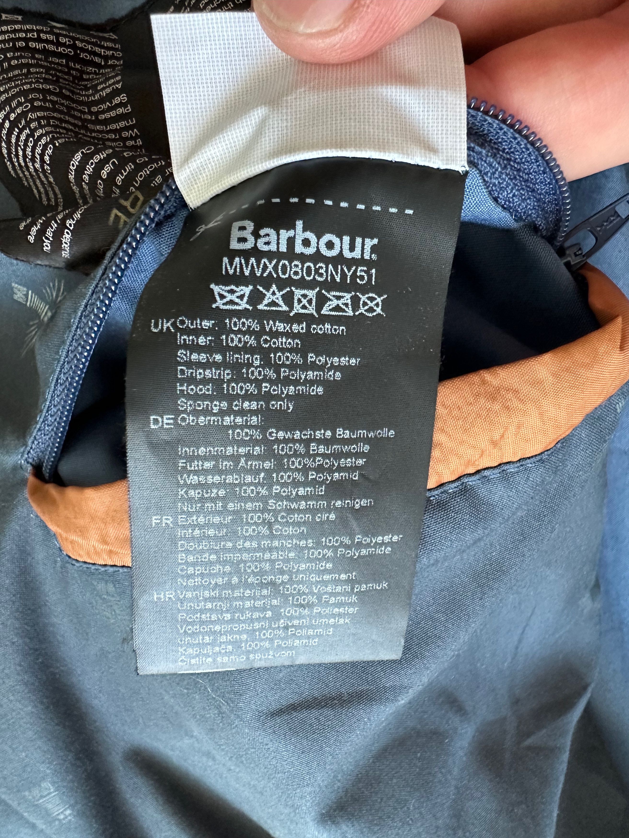 Barbour BARBOUR Benkirk Wax Jacket MWX0803NY51 hooded waxed Size US XL / EU 56 / 4 - 12 Thumbnail