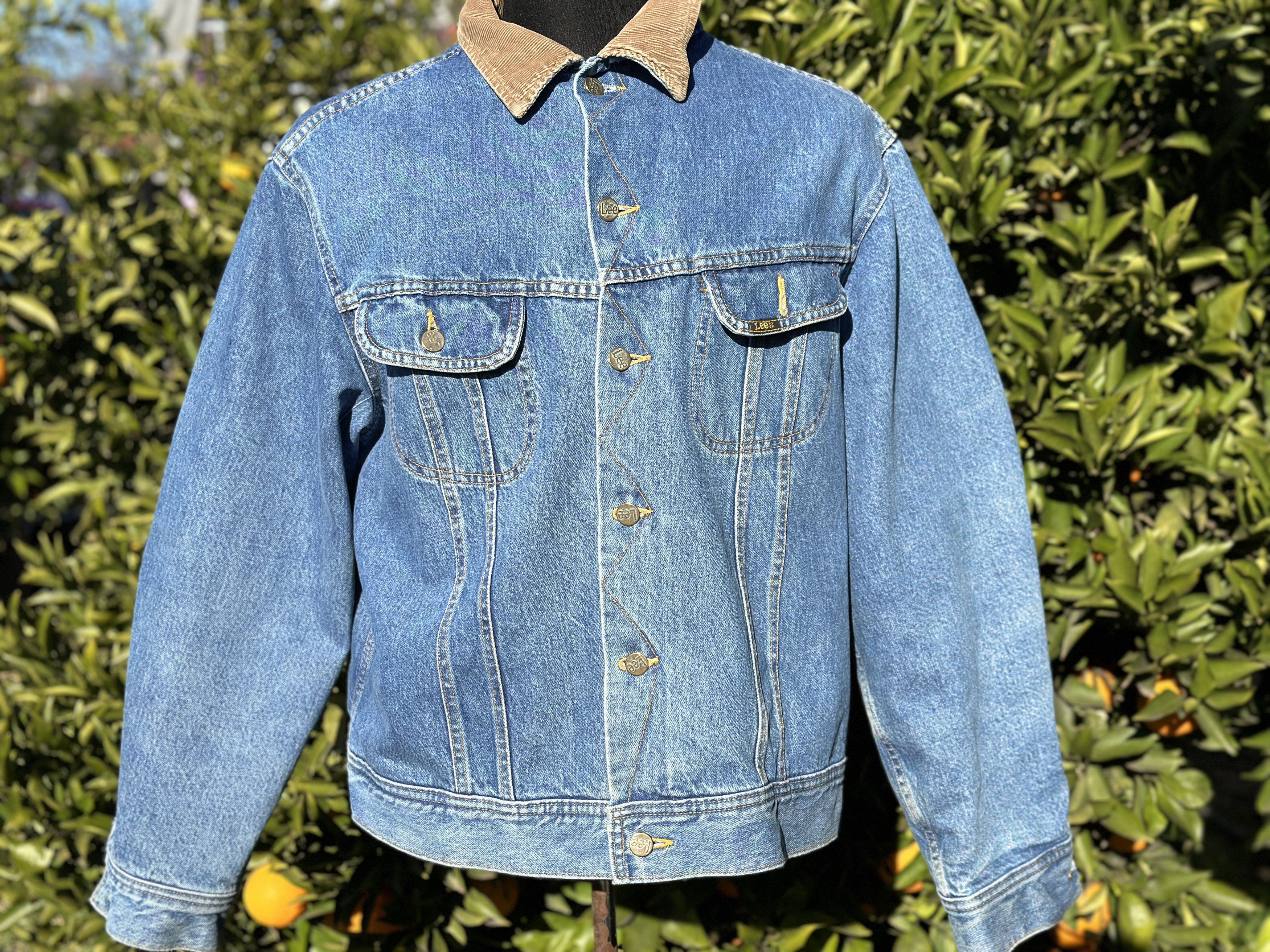 Lee 80s Lee Storm Rider 101 Flannel Bomber Jeans Jacket Size 46 Size US S / EU 44-46 / 1 - 4 Thumbnail