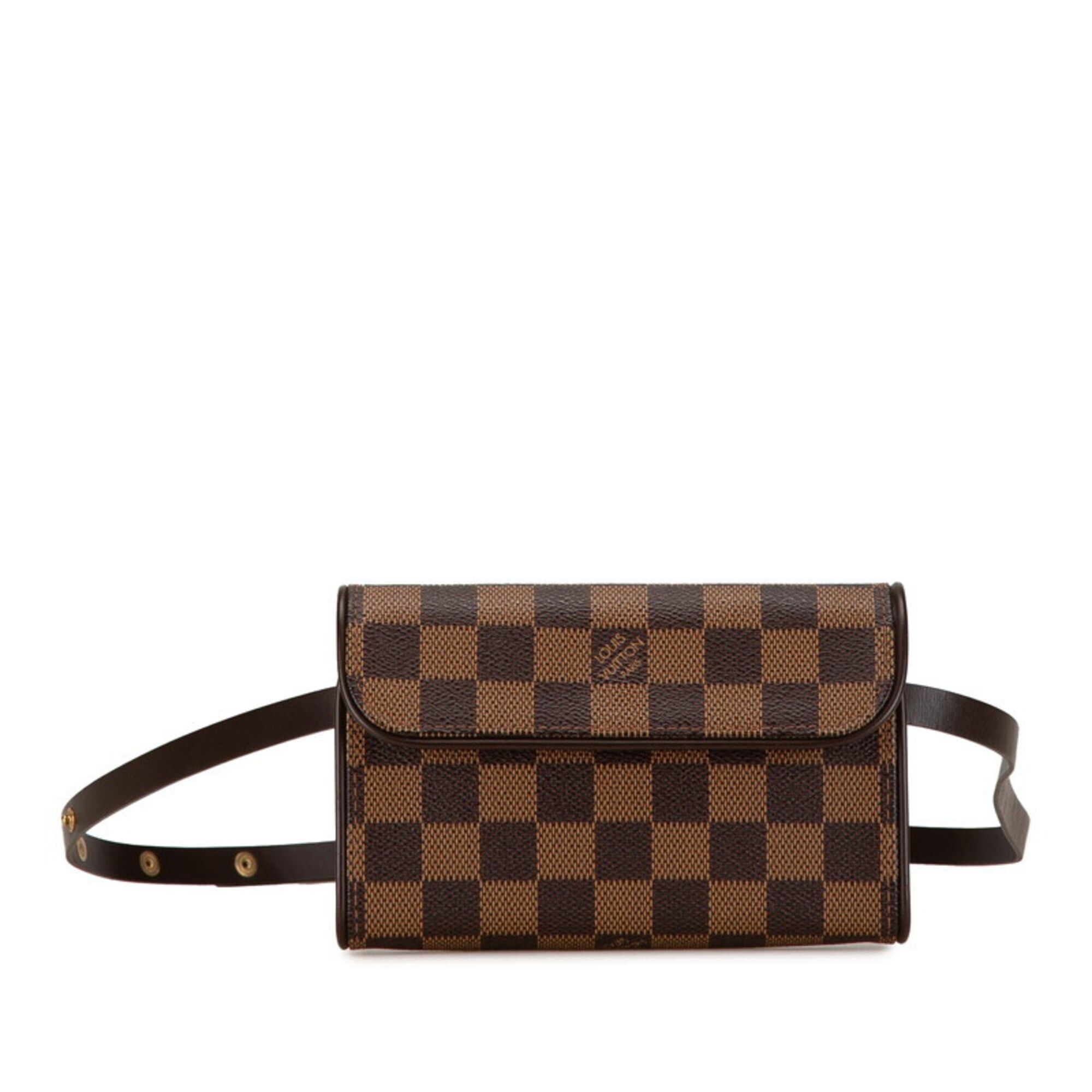 Louis Vuitton Louis Vuitton Damier Florentine Pochette Waist Bag/Waist Pouch N51856 Brown Leather Women's LOUIS VUITTON Size ONE SIZE - 1 Thumbnail